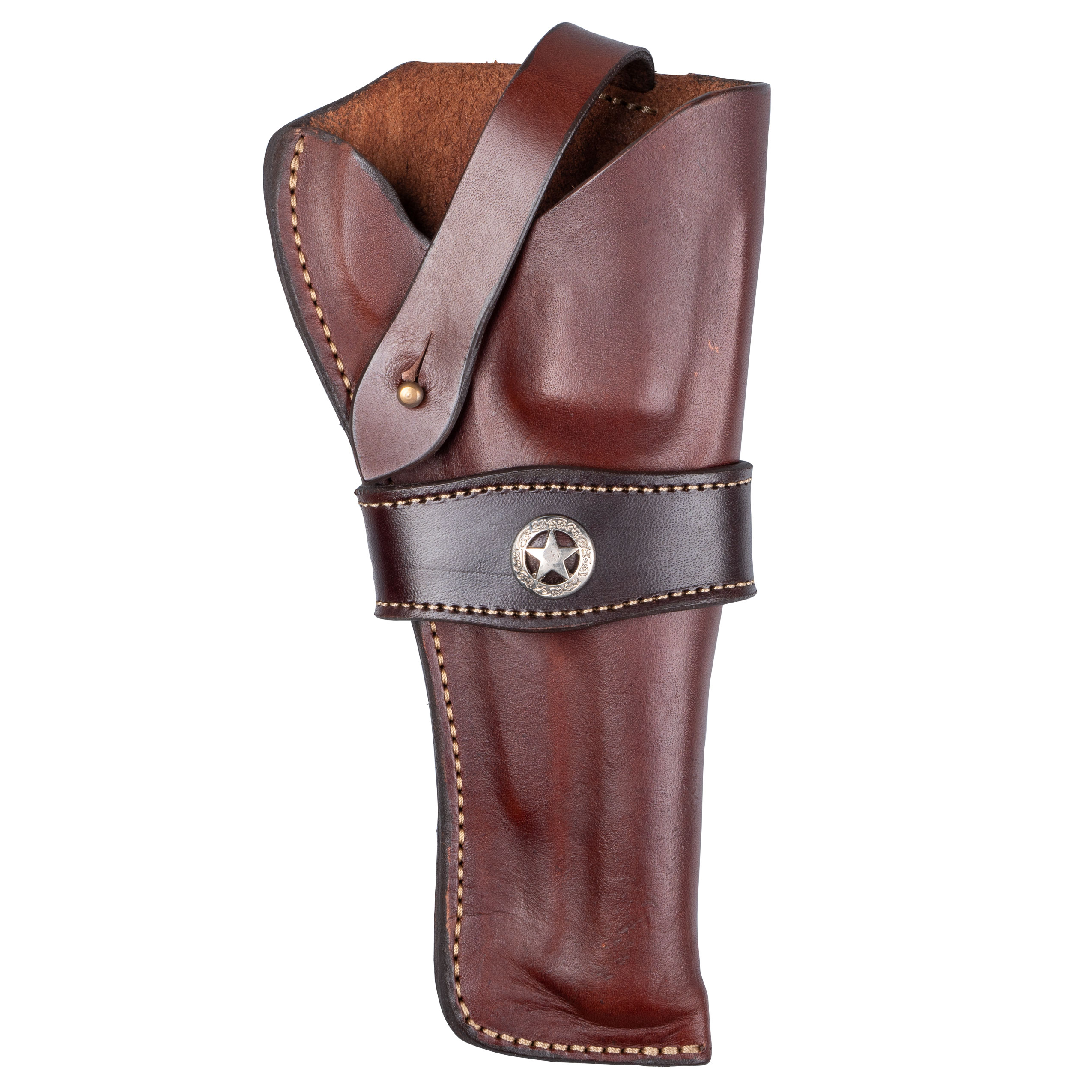 Kabura Sheriff do rewolweru czarnoprochowego 5,5" knapik brązowa (skóra naturalna)