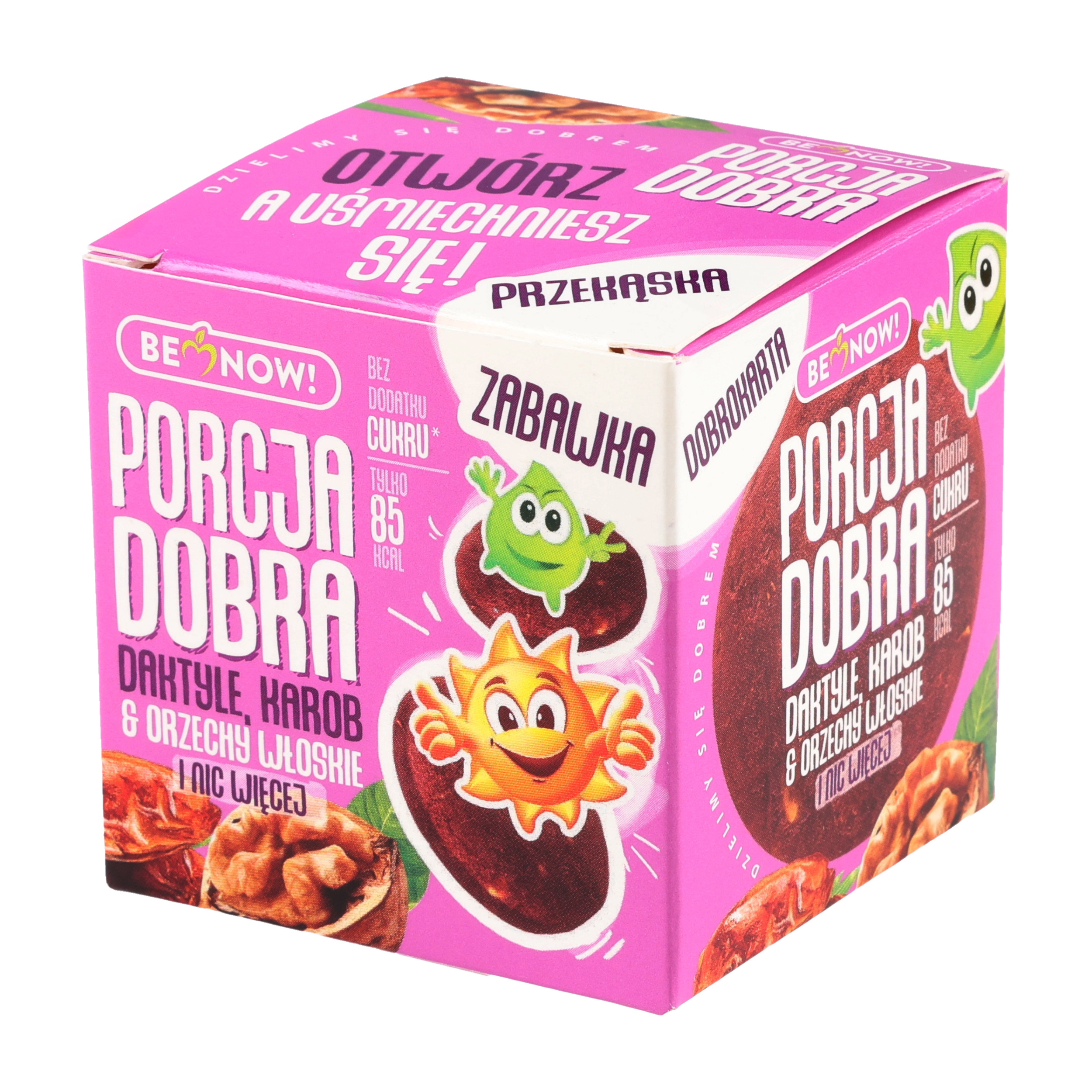 Kostka Porcja Dobra z niespodzianką daktylowo-orzechowa z karobem