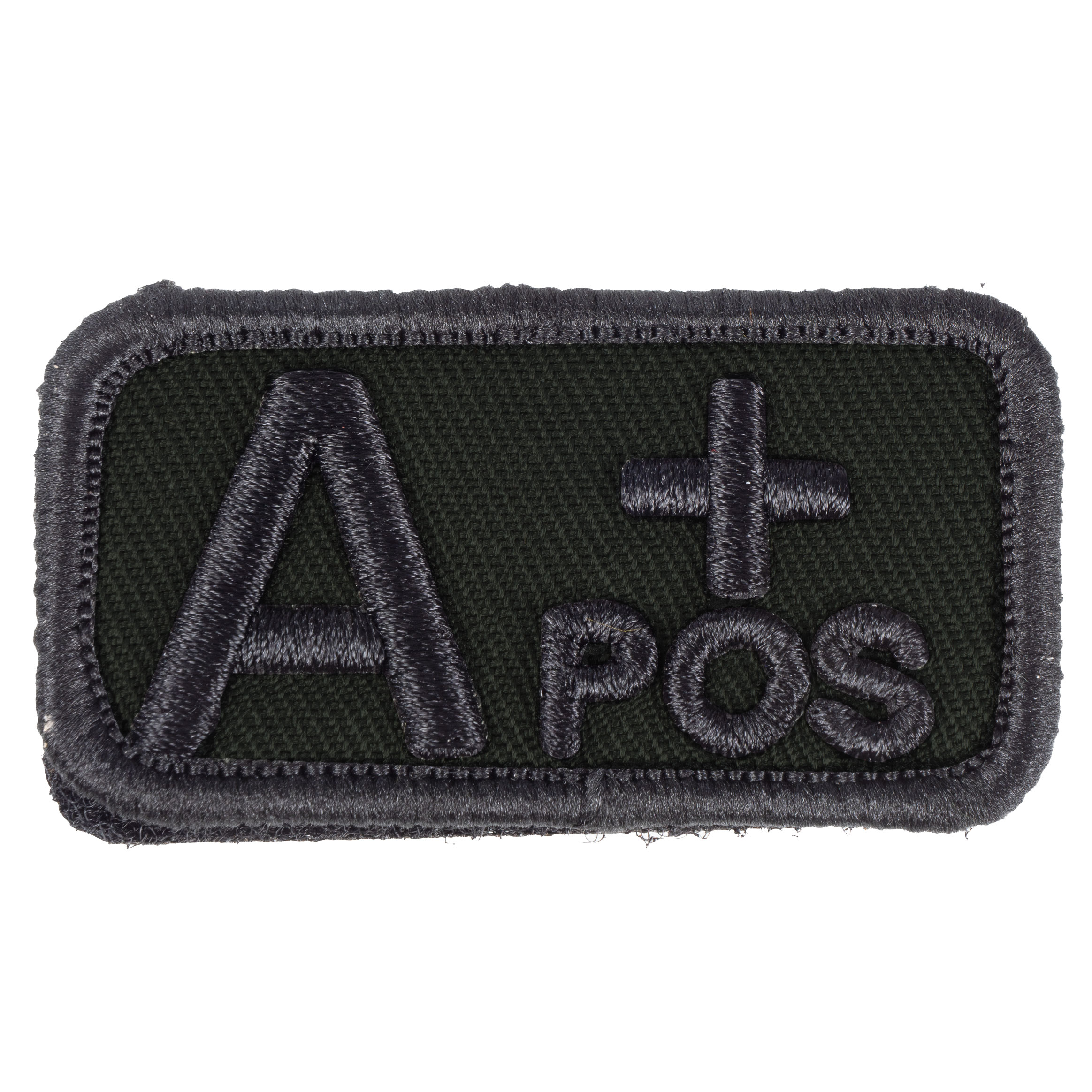 Emblemat na tkaninie narzepka grupa krwi A+ zielony