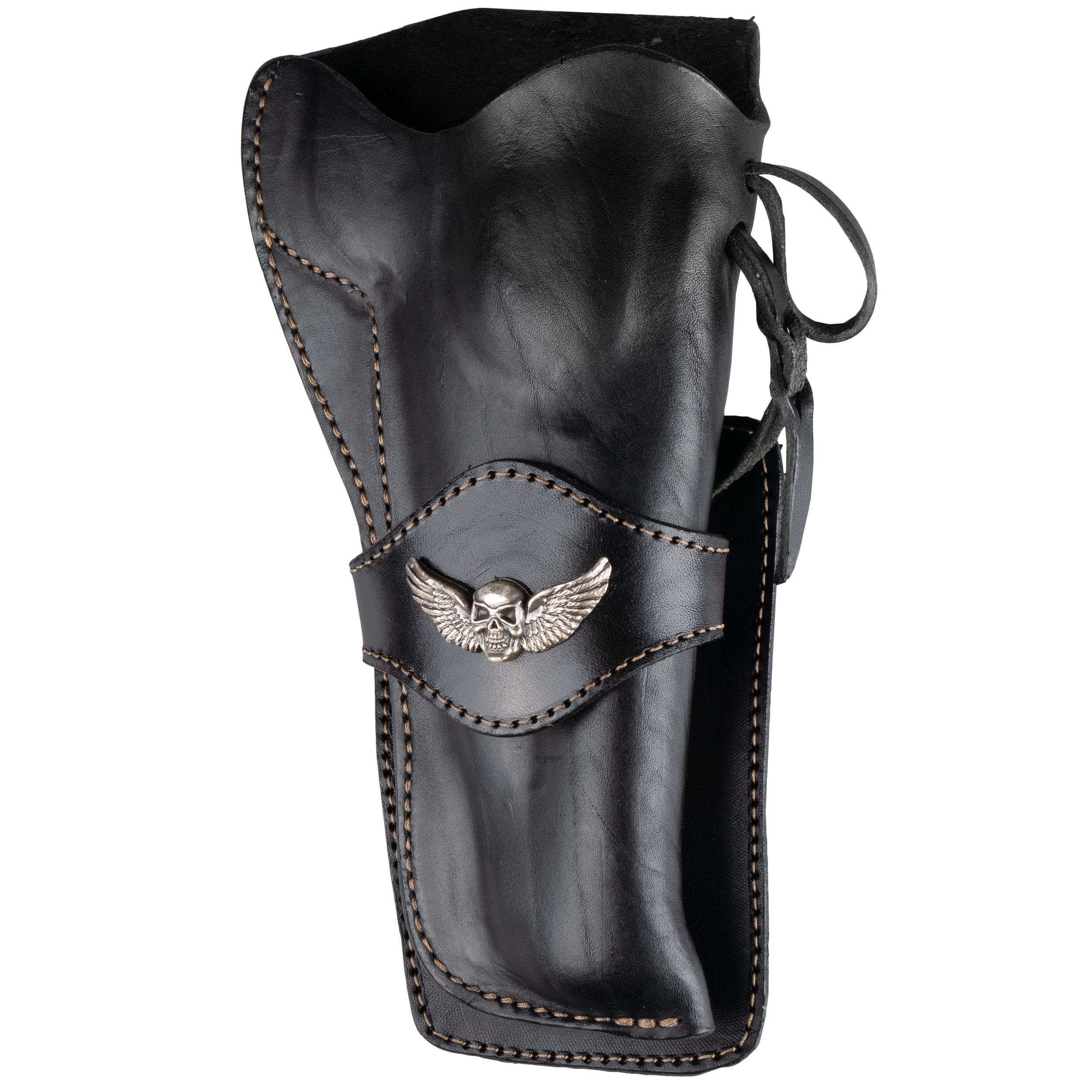 Kabura Western CP 5,5" otwarta czaszka skrzydła czarna