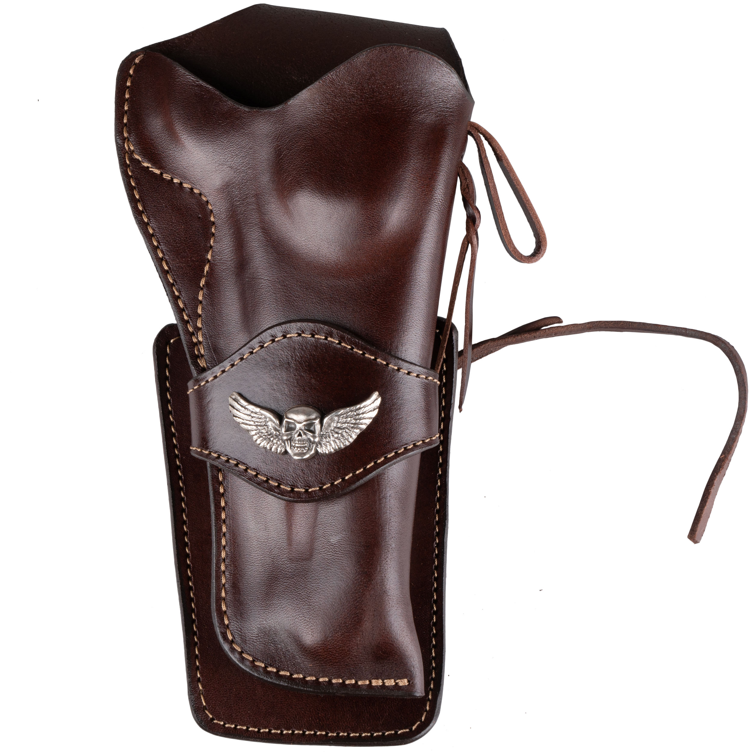 Kabura Western CP 5,5" otwarta czaszka skrzydła brązowa