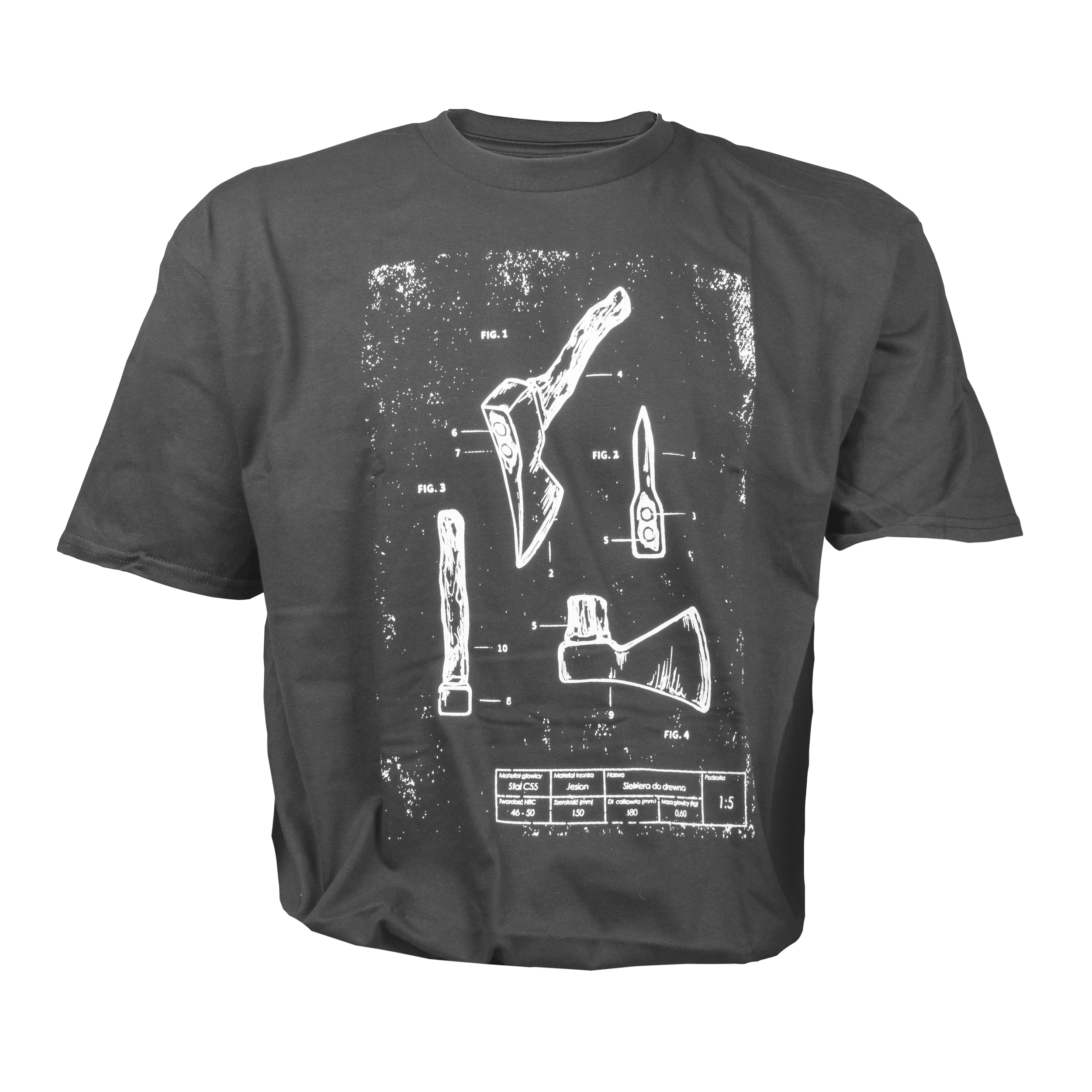 Koszulka męska TigerWood Tech-Axe ciemnoszara