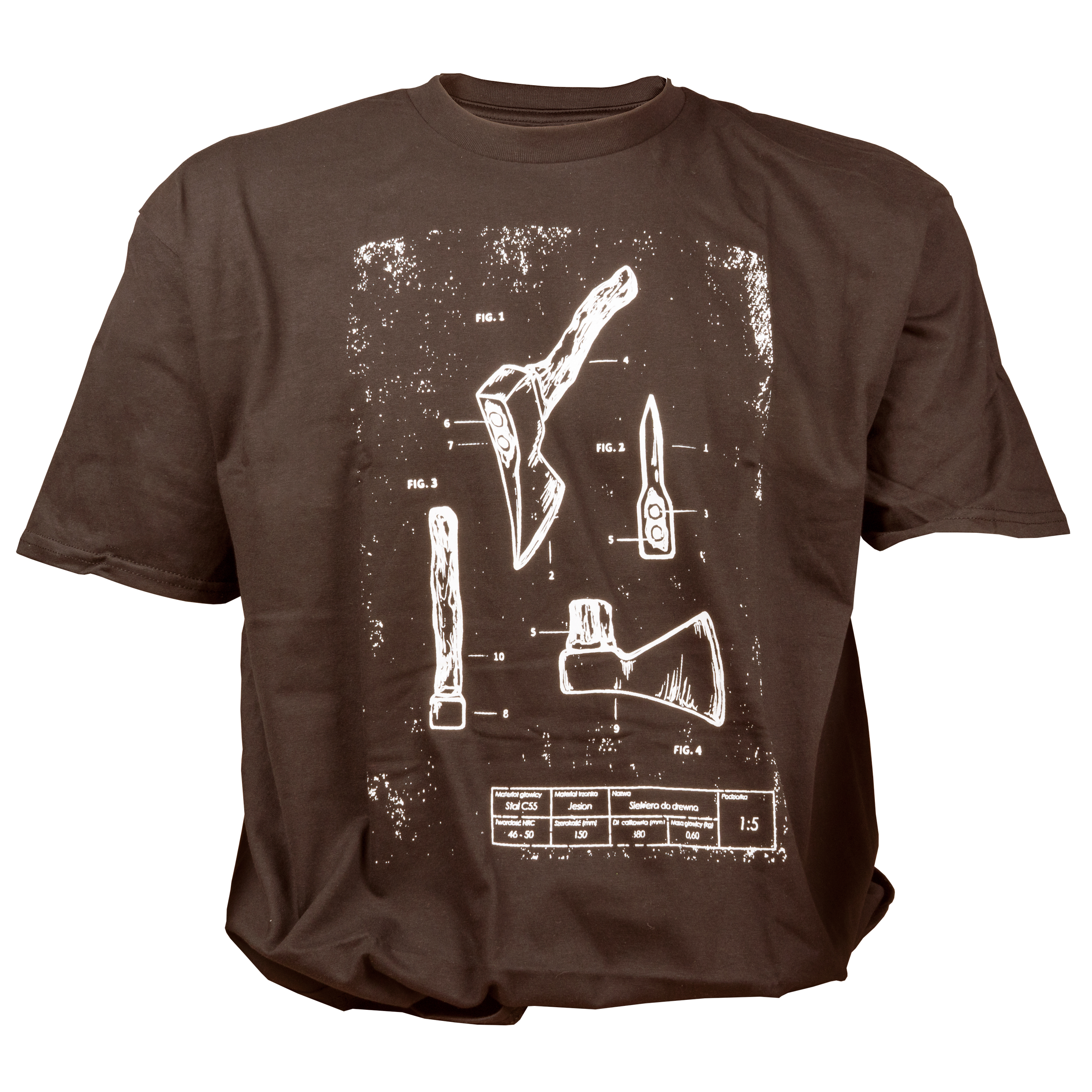 Koszulka męska TigerWood Tech-Axe brązowa