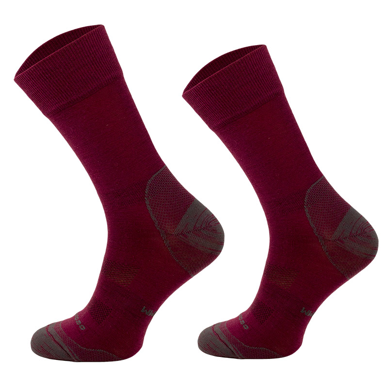 Skarpety Comodo Hunting Merino wool lines TRE13 bordowe