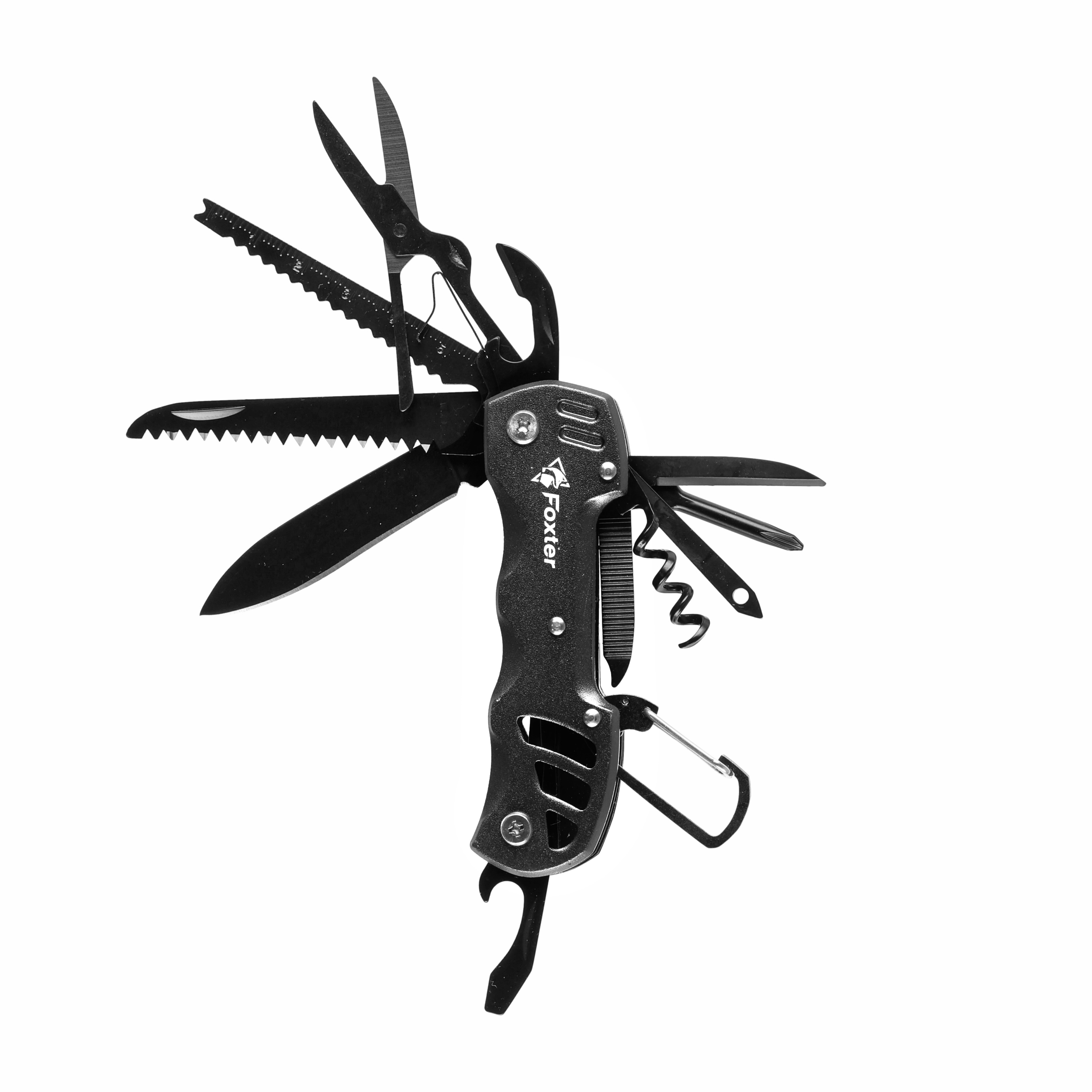 Multitool Foxter narzędzie wielofunkcyjne survival 13w1 czarny