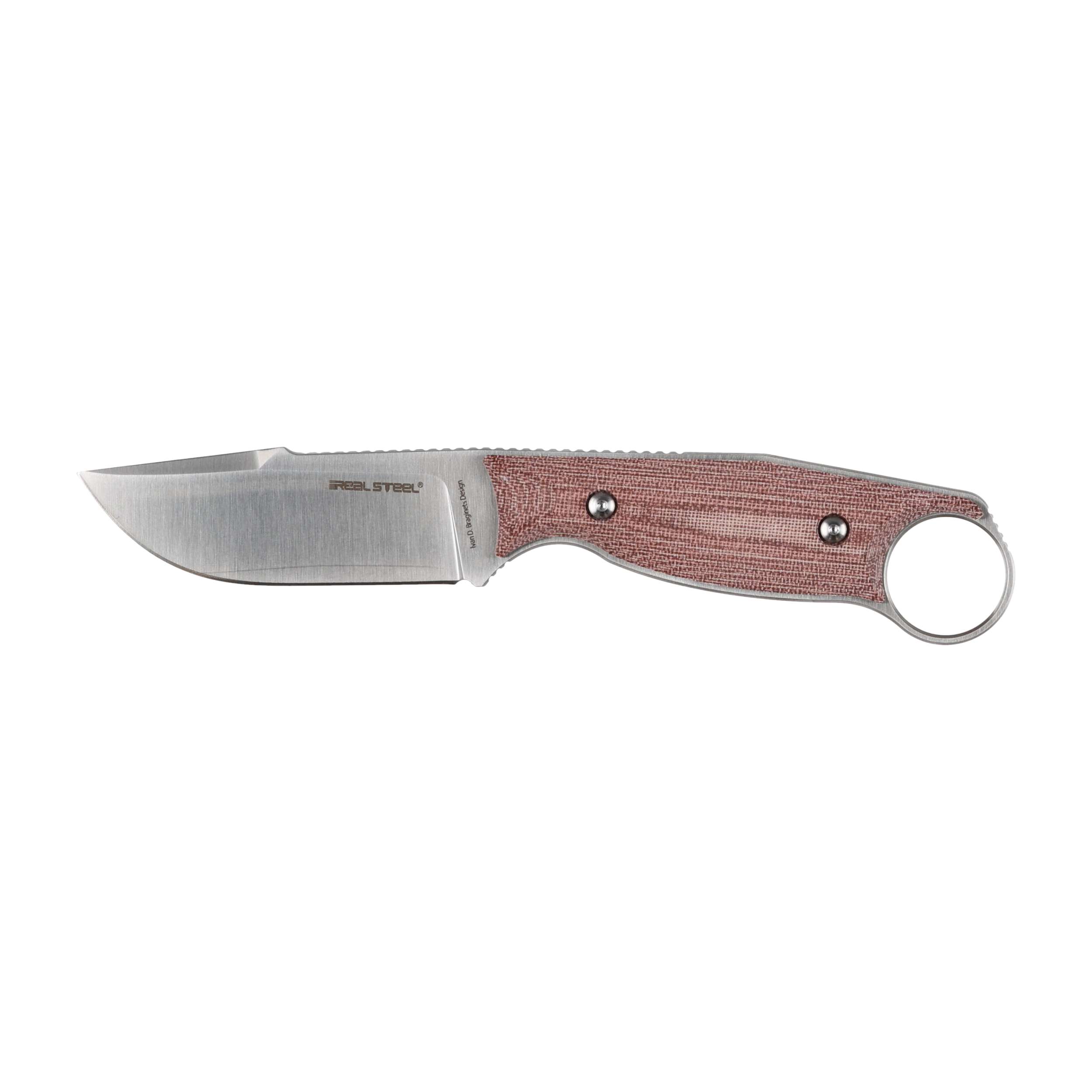 Nóż bushcraft Real Steel Furrier red micarta