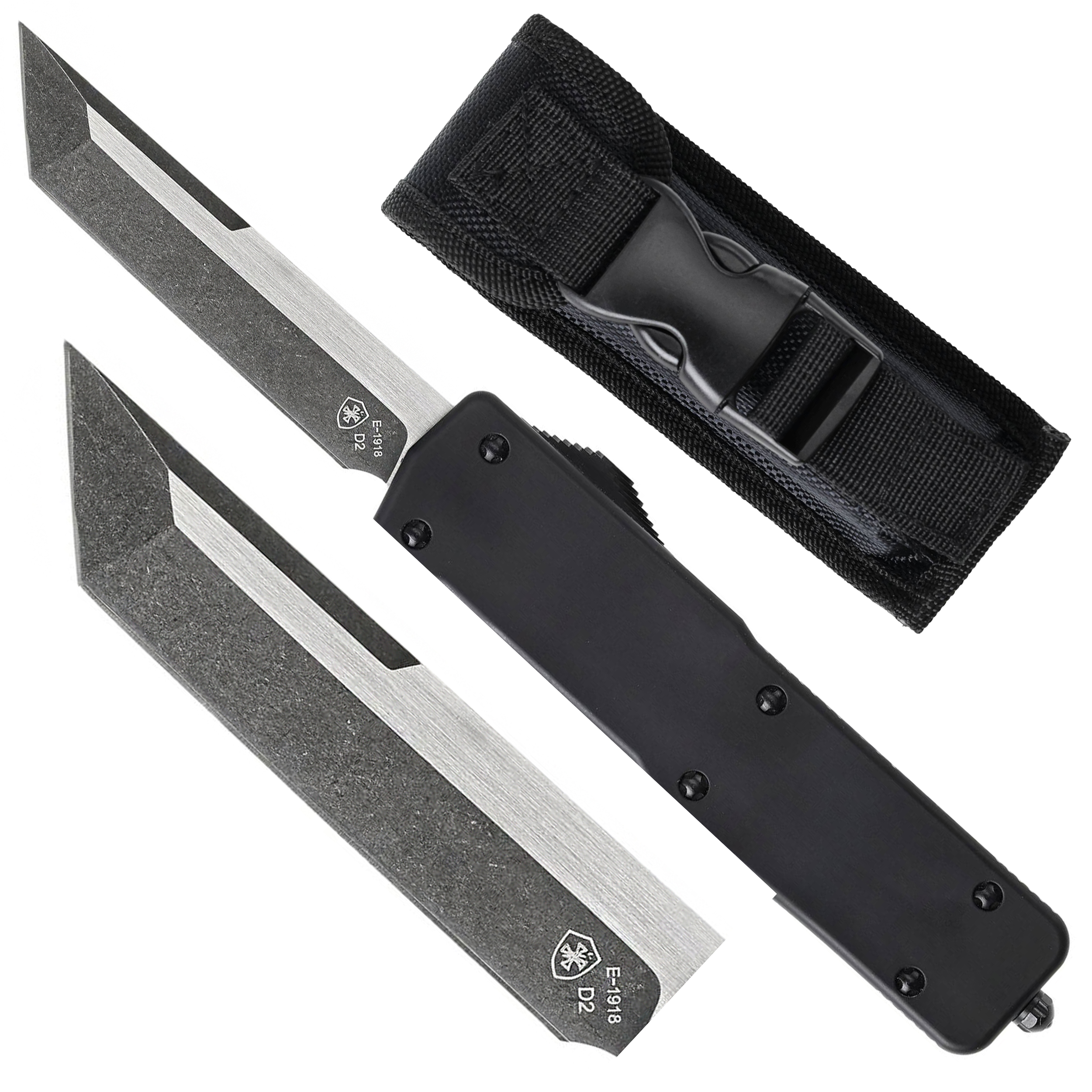 Nóż OTF Templar Knife Large Aluminium Black Rubber Tanto Black