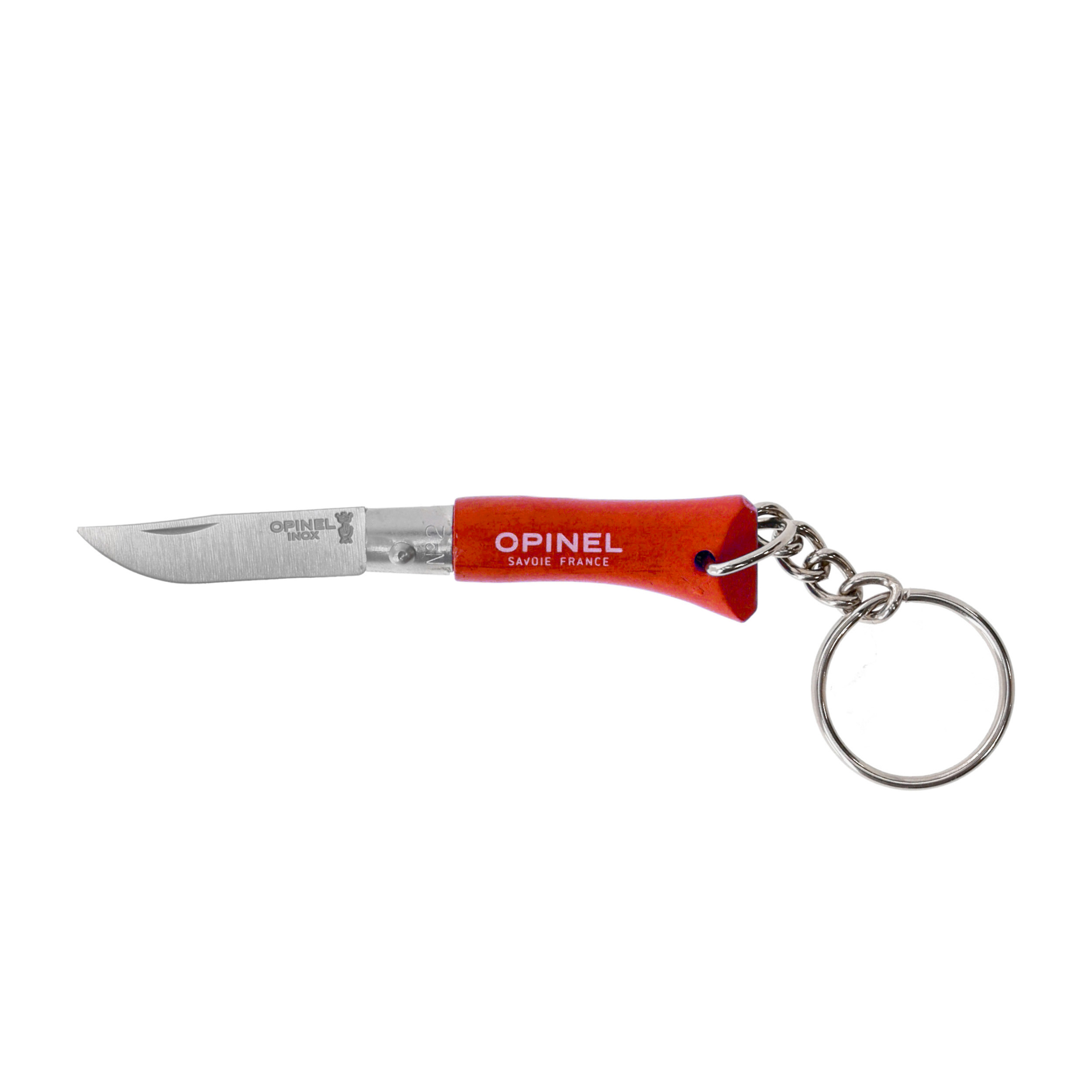 Nóż składany Opinel Colorama 02 brelok inox grab pomarańczowy