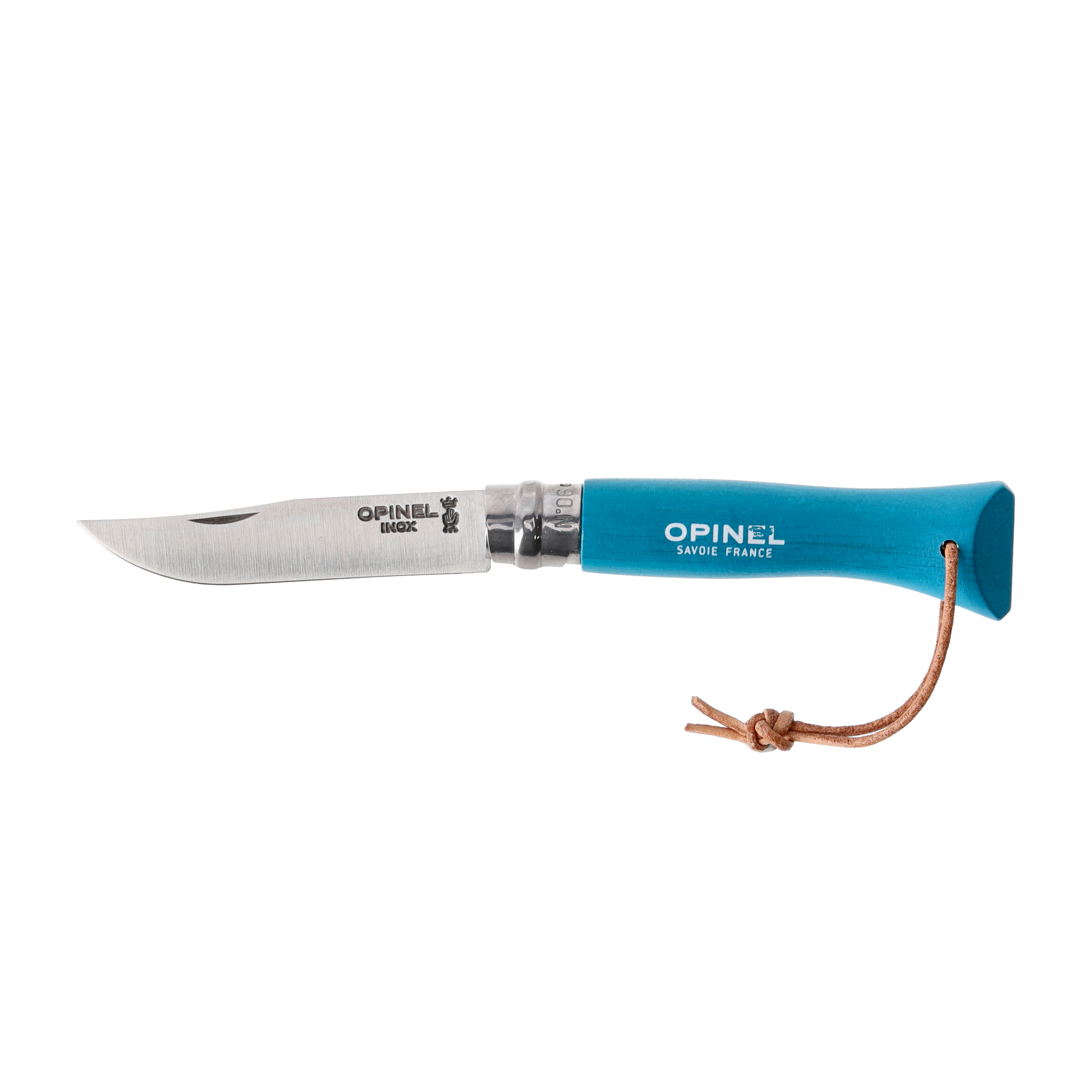 Nóż składany Opinel Colorama 06 inox grab turkusowy