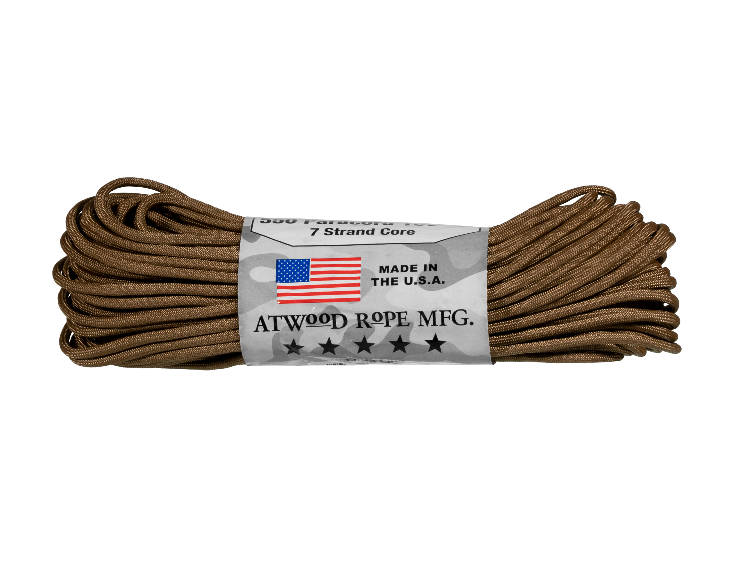 Paracord Atwood Rope MFG 550-7 4mm 30,48m coyote brązowy