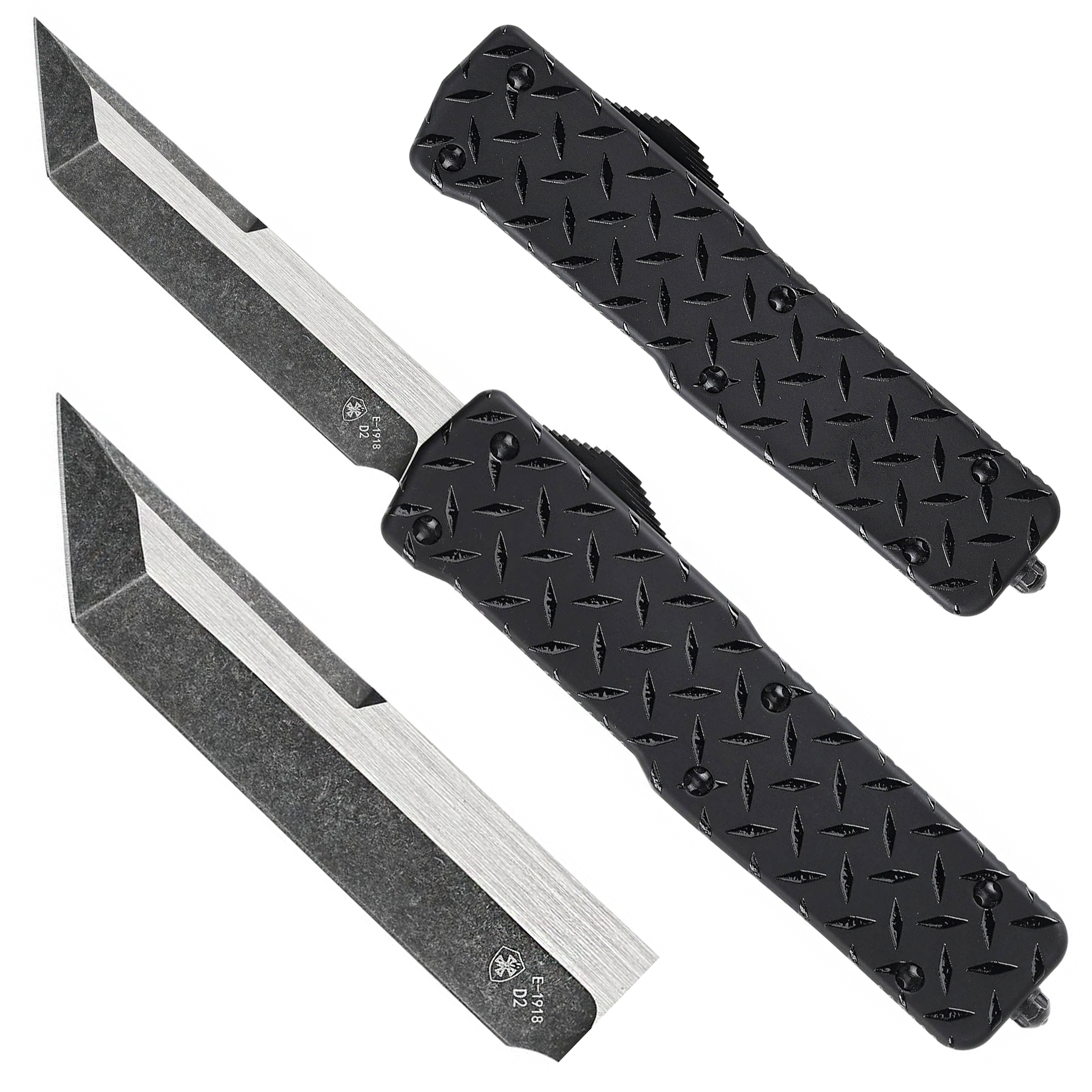 Nóż OTF Templar Knife Large Aluminium Diamond Plate Tanto Black