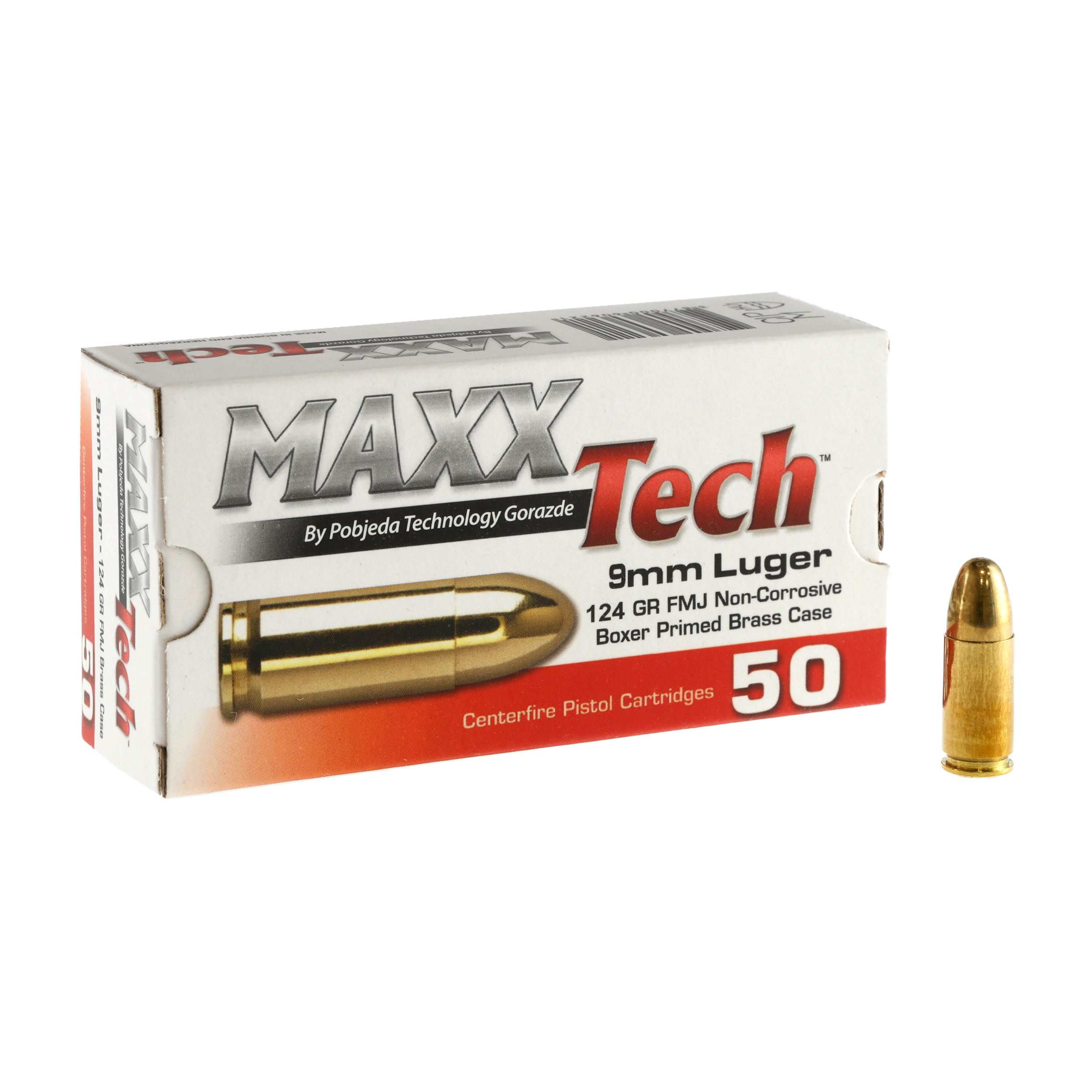 Amunicja PTG 9 mm Luger FMJ 8 g