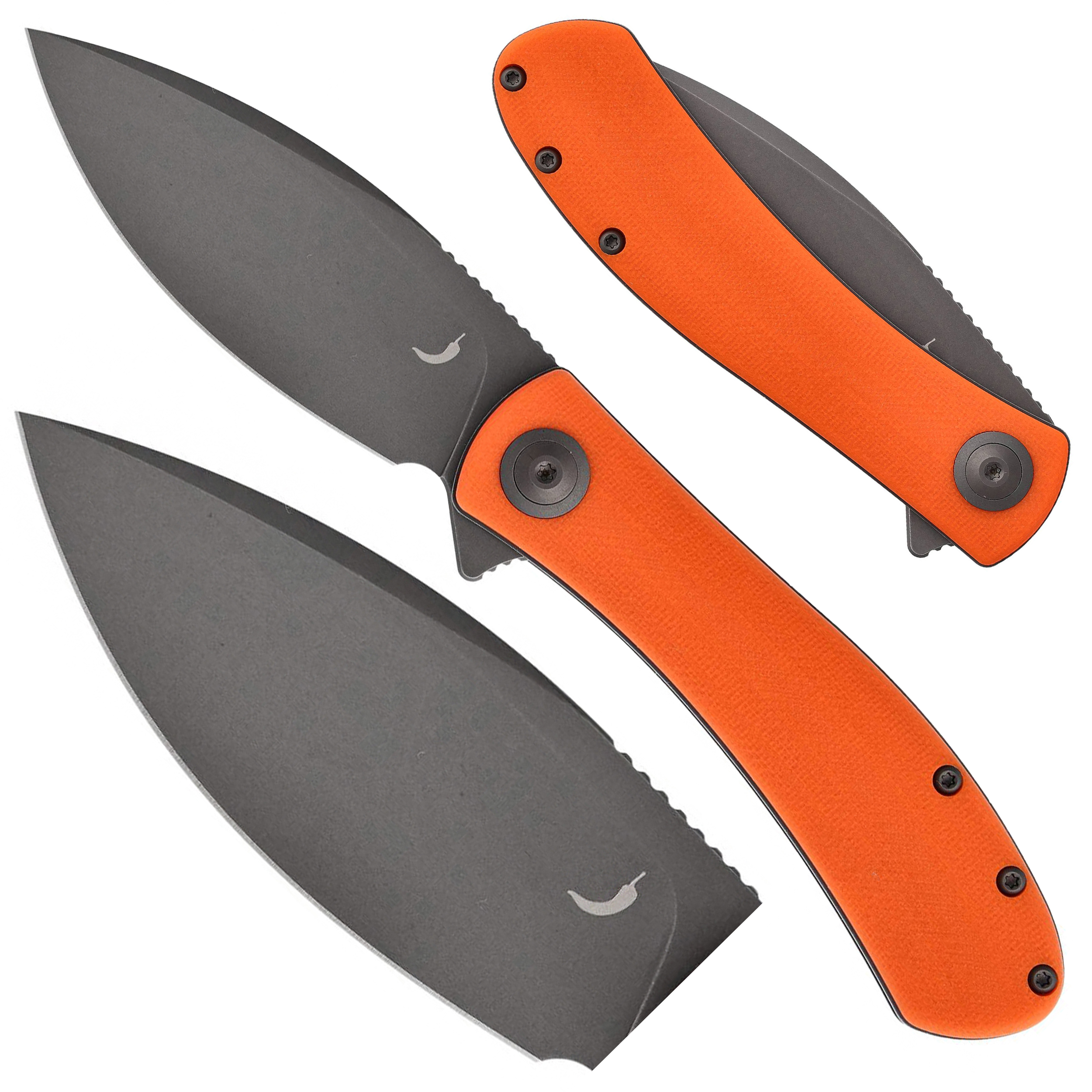 Nóż składany Trollsky Knives Mandu pomarańczowy G10