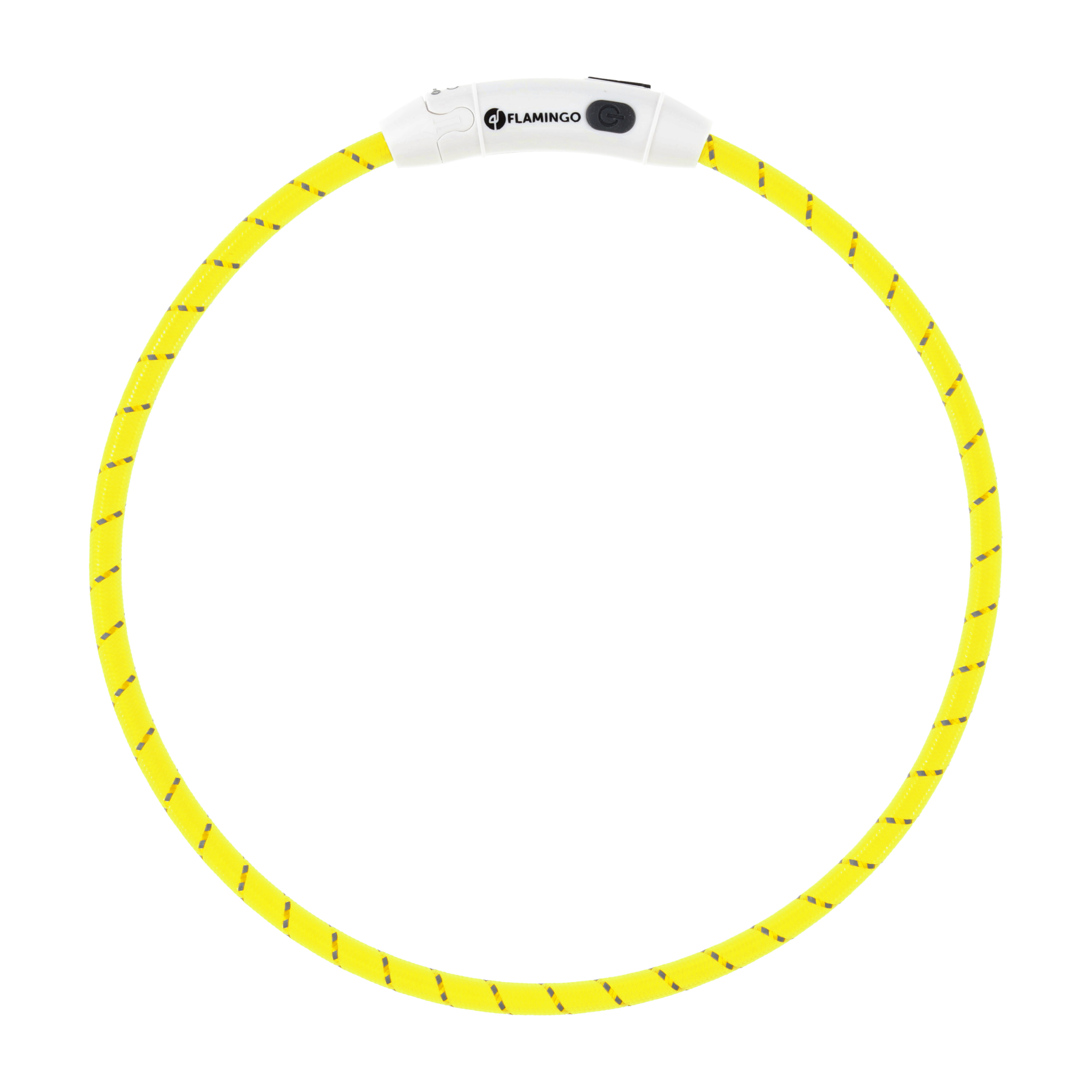 Obroża led dla psa Flamingo Leora żółta