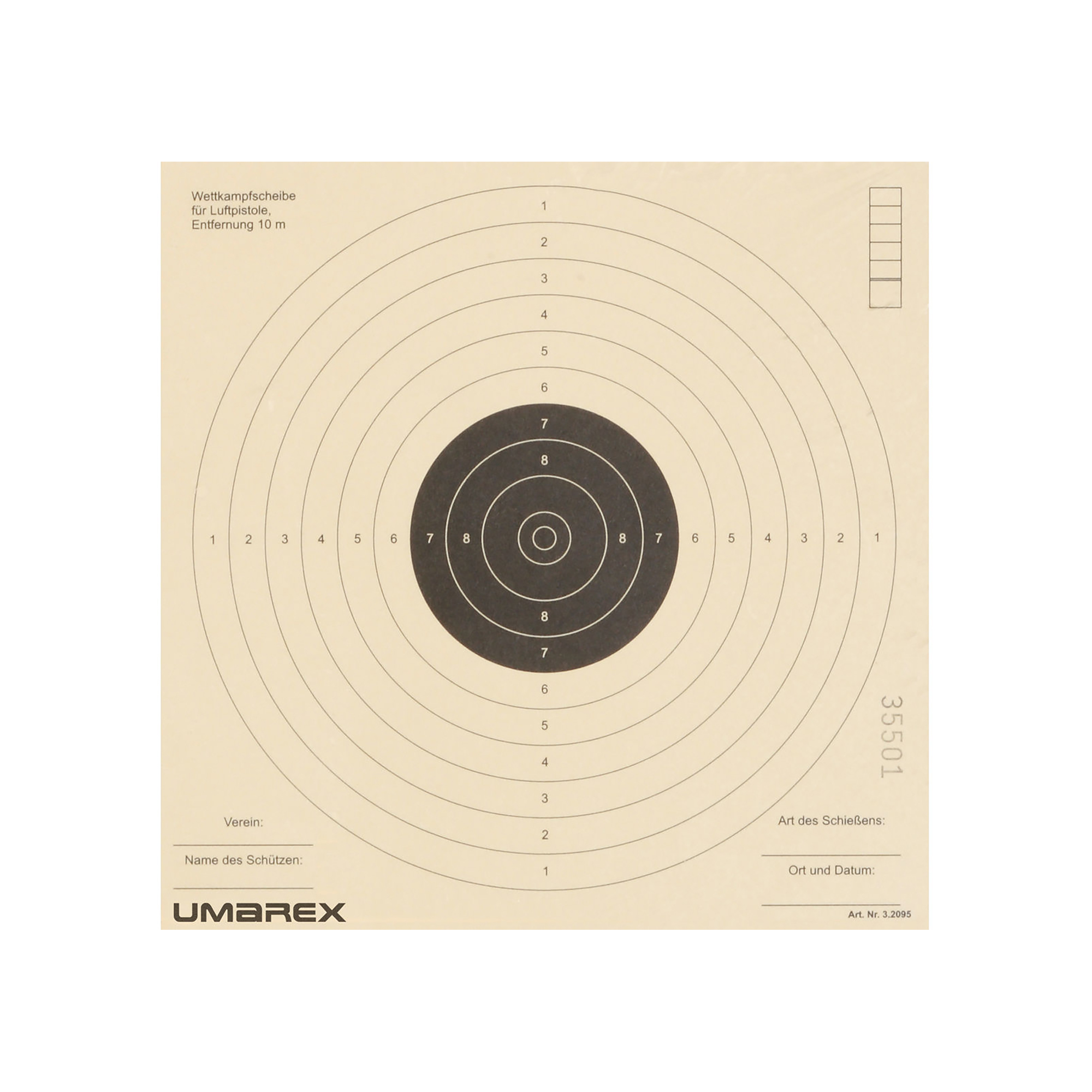 Tarcze papierowe Umarex 17x17 1000 szt.