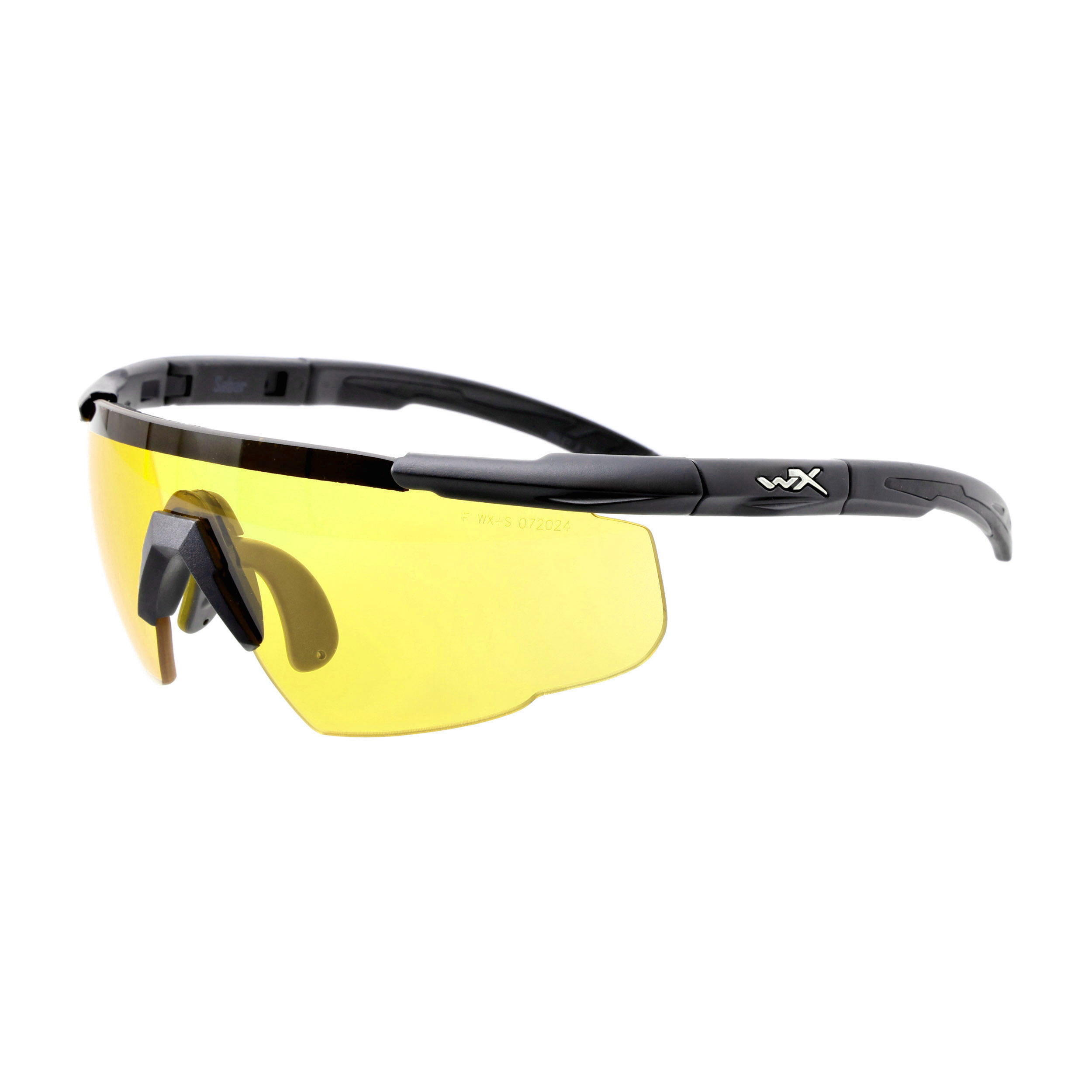 Okulary taktyczne Wiley X Saber Advanced 300 pale yellow, czarne oprawki