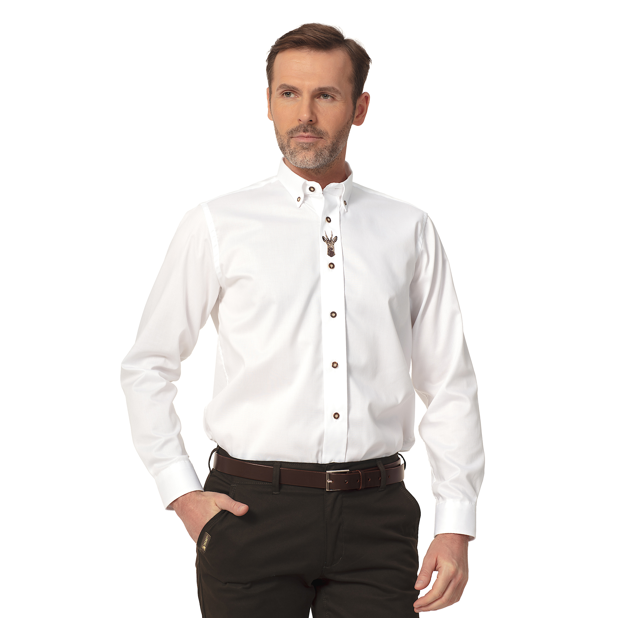 Koszula męska Tagart Koziołek Slim biała