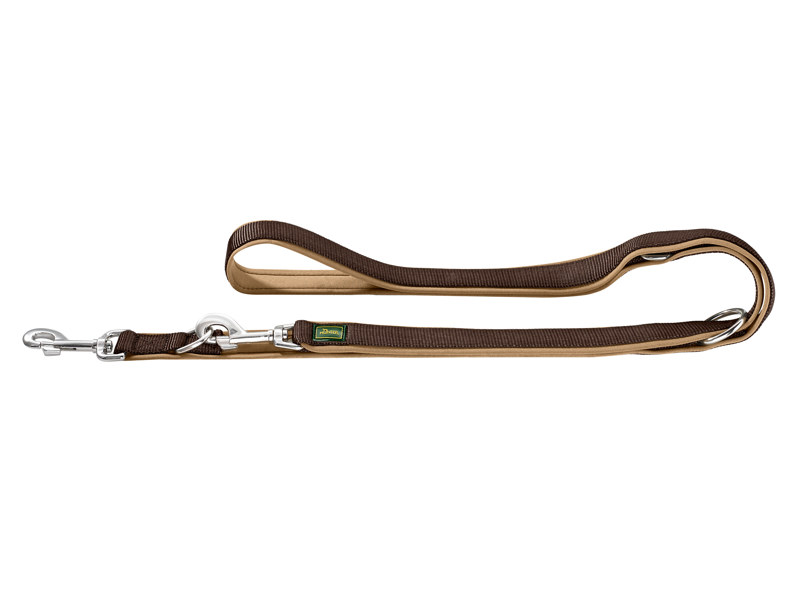 Smycz z neoprenem brązowa