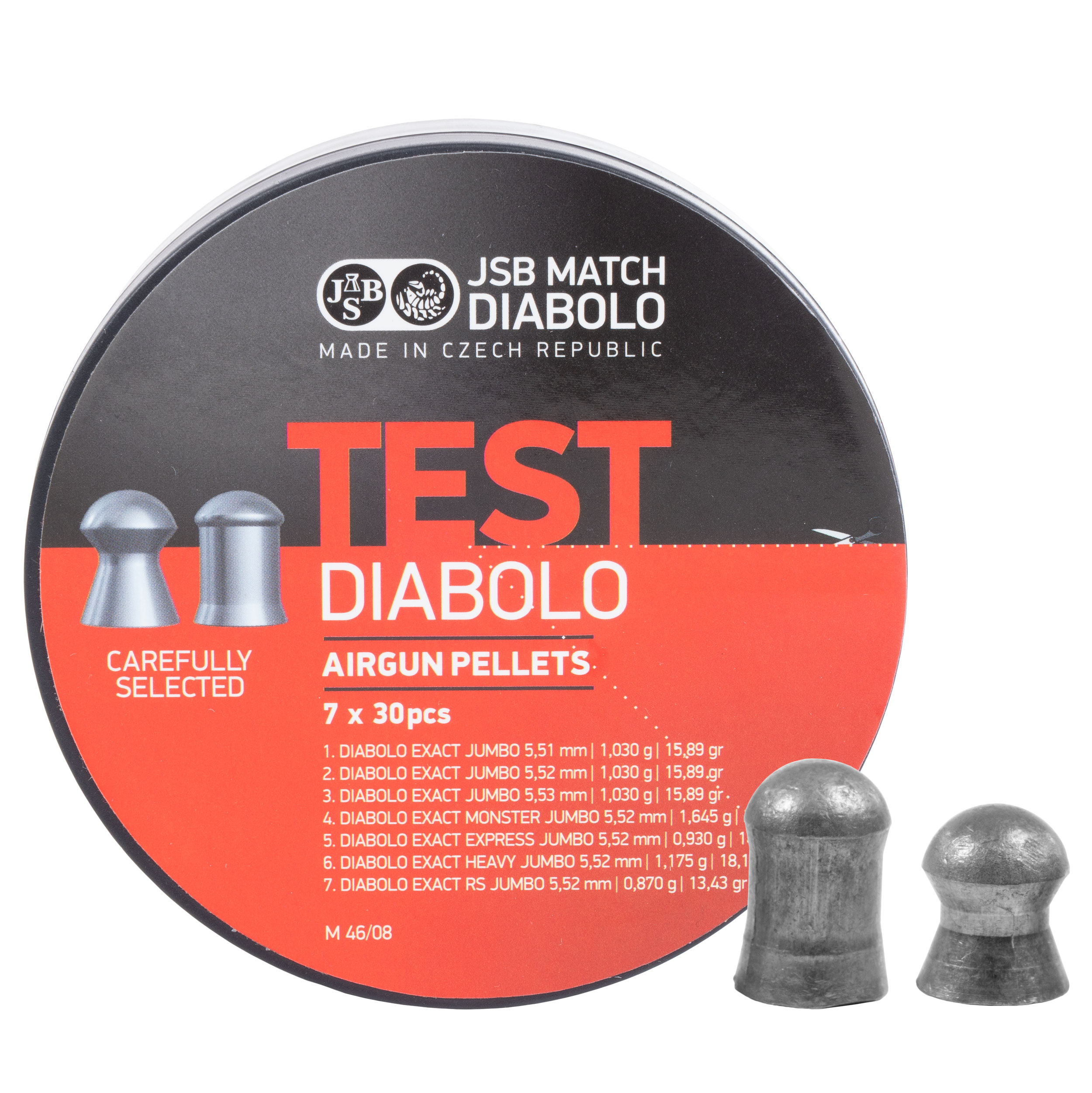 Śrut diabolo JSB Tester Exact Jumbo 5,5 mm 210 szt.