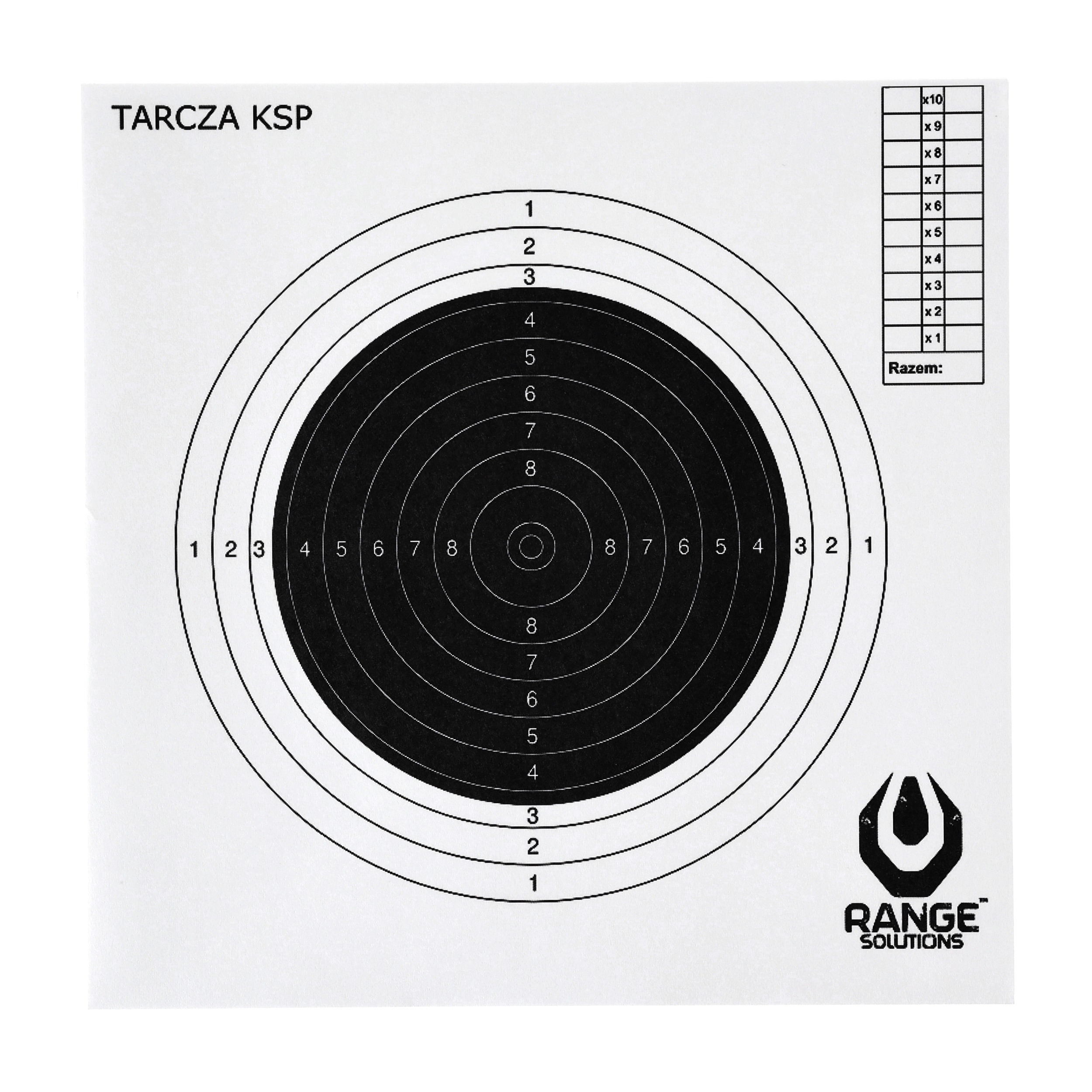 Tarcza strzelecka Range Solutions KSP karabin sportowy, 20x20cm, 100szt.