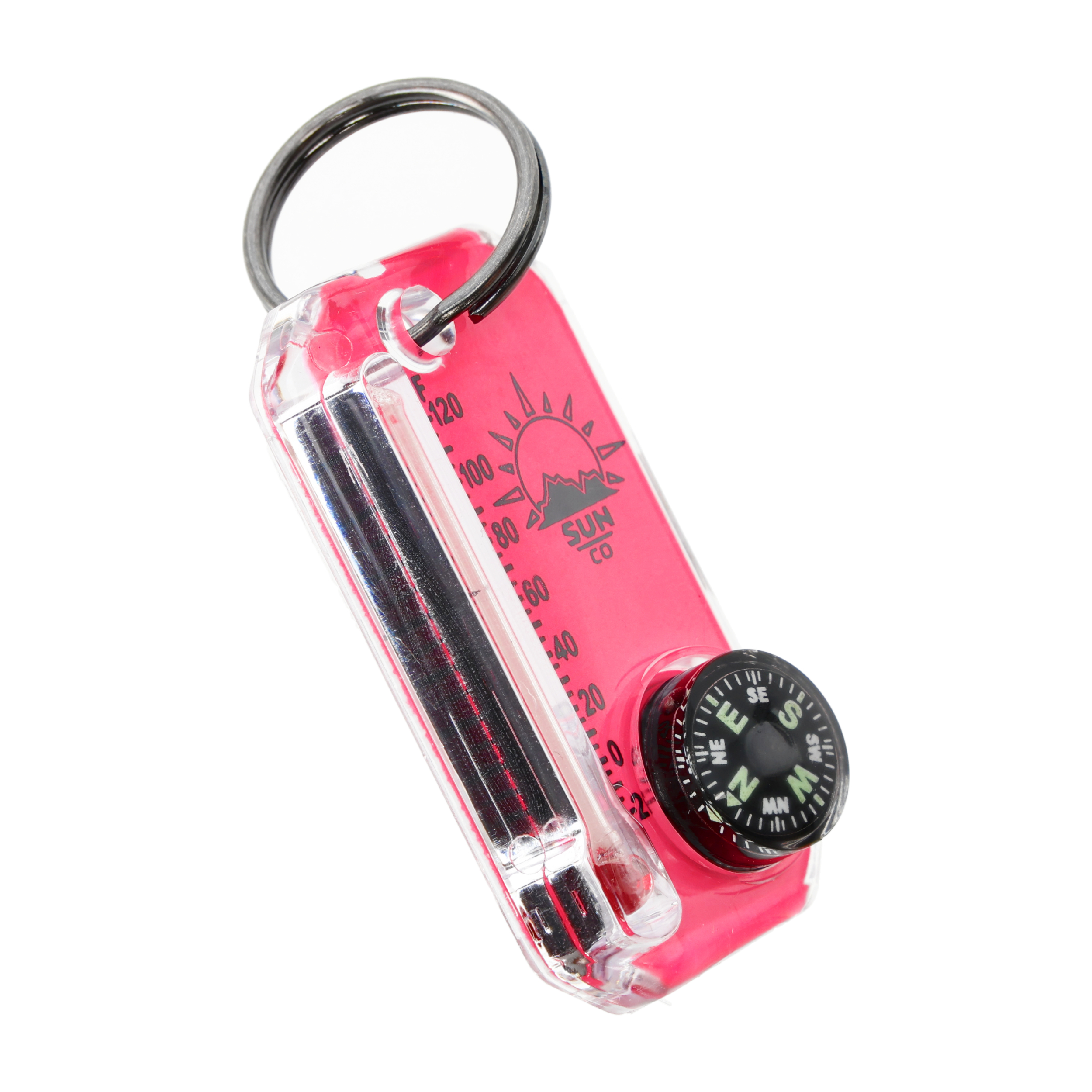 Brelok z termometrem i kompasem Sun Co. Therm-O-Compass Neon różówy