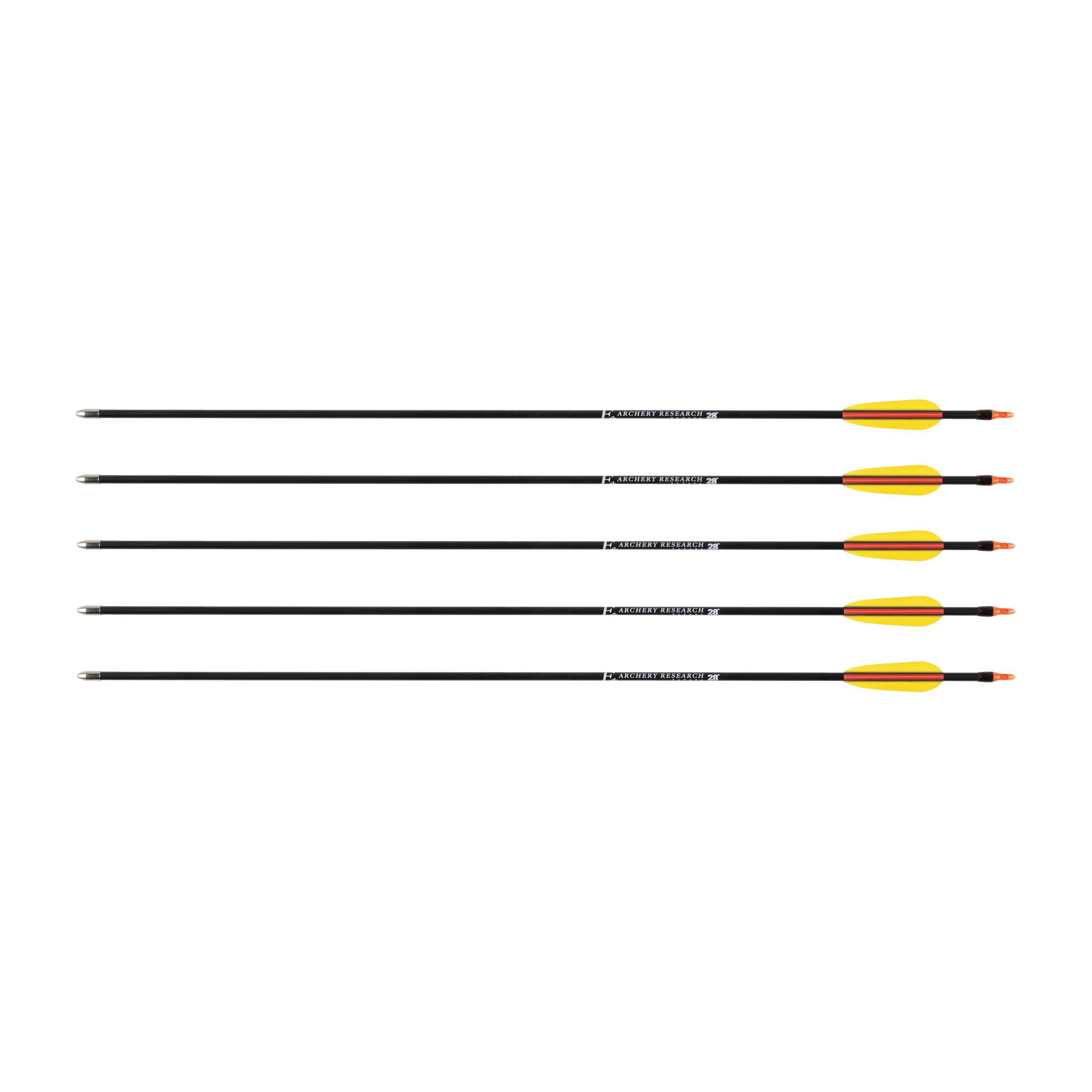 Strzała Poe Lang z włókna szklanego 28" grot tarczowy gładki 5 sztuk
