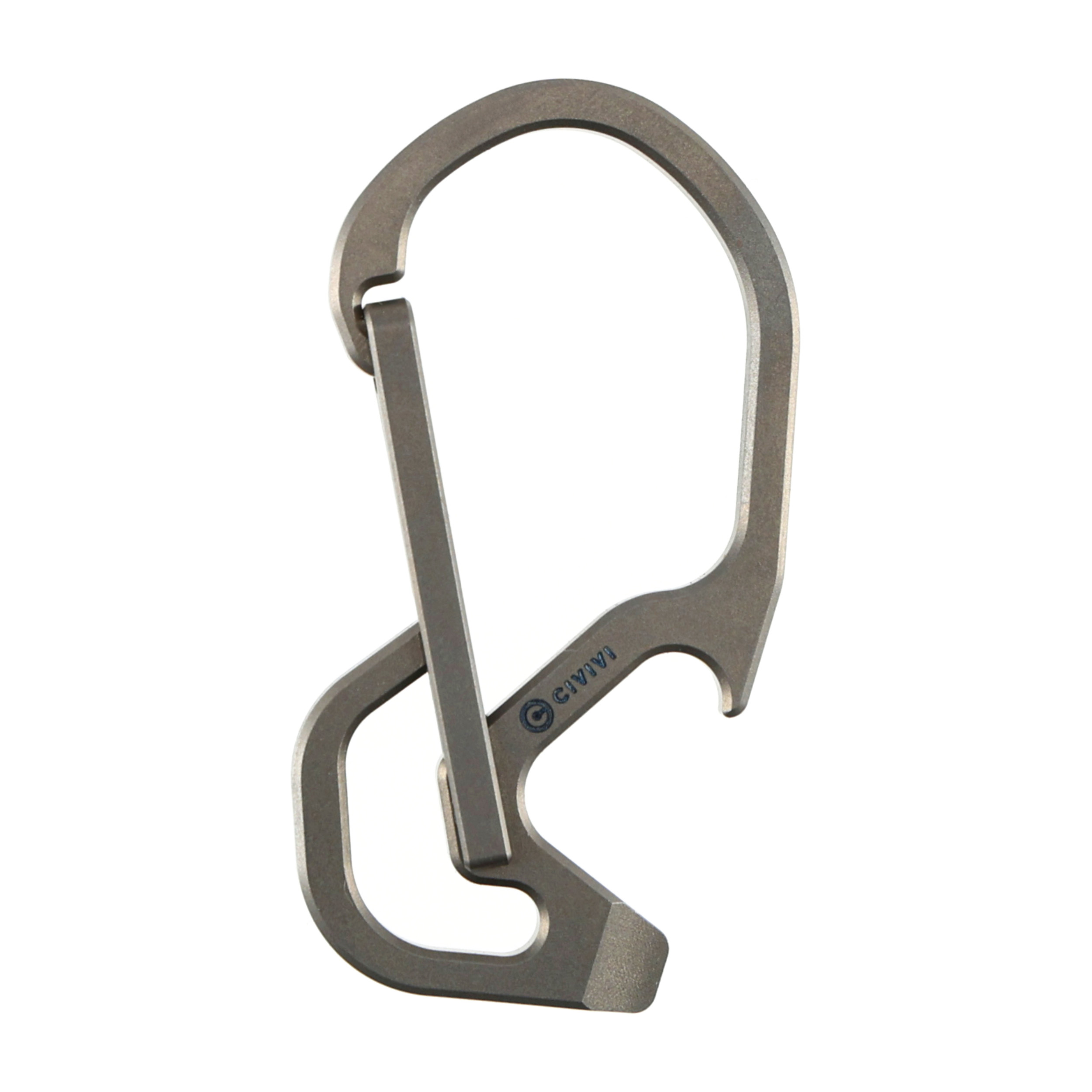 Karabińczyk do kluczy Civivi Click Gray Titanium CA-01A
