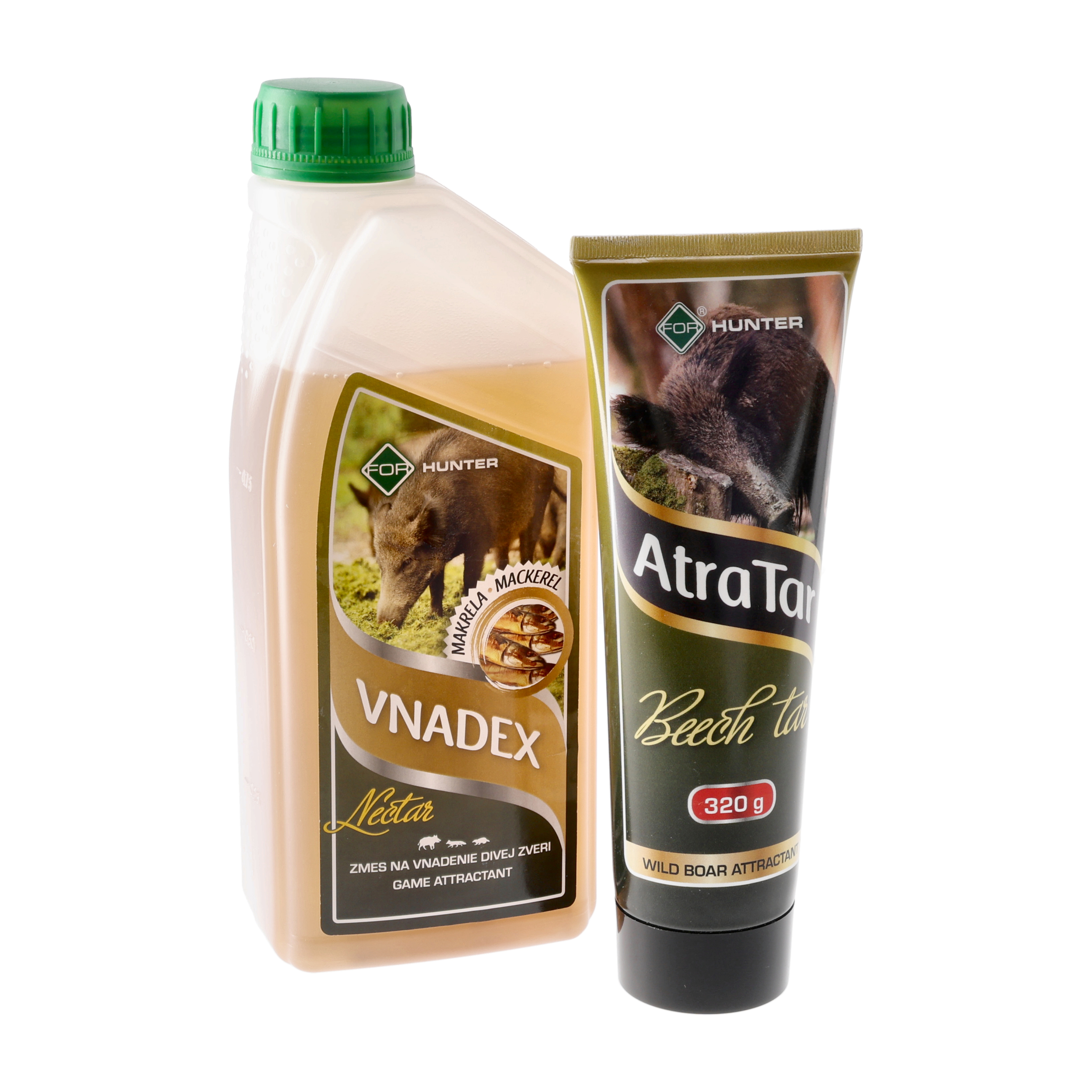 Płyn do wabienia zwierzyny For Vnadex makrela 1 kg + Smoła bukowa AtraTar 320g