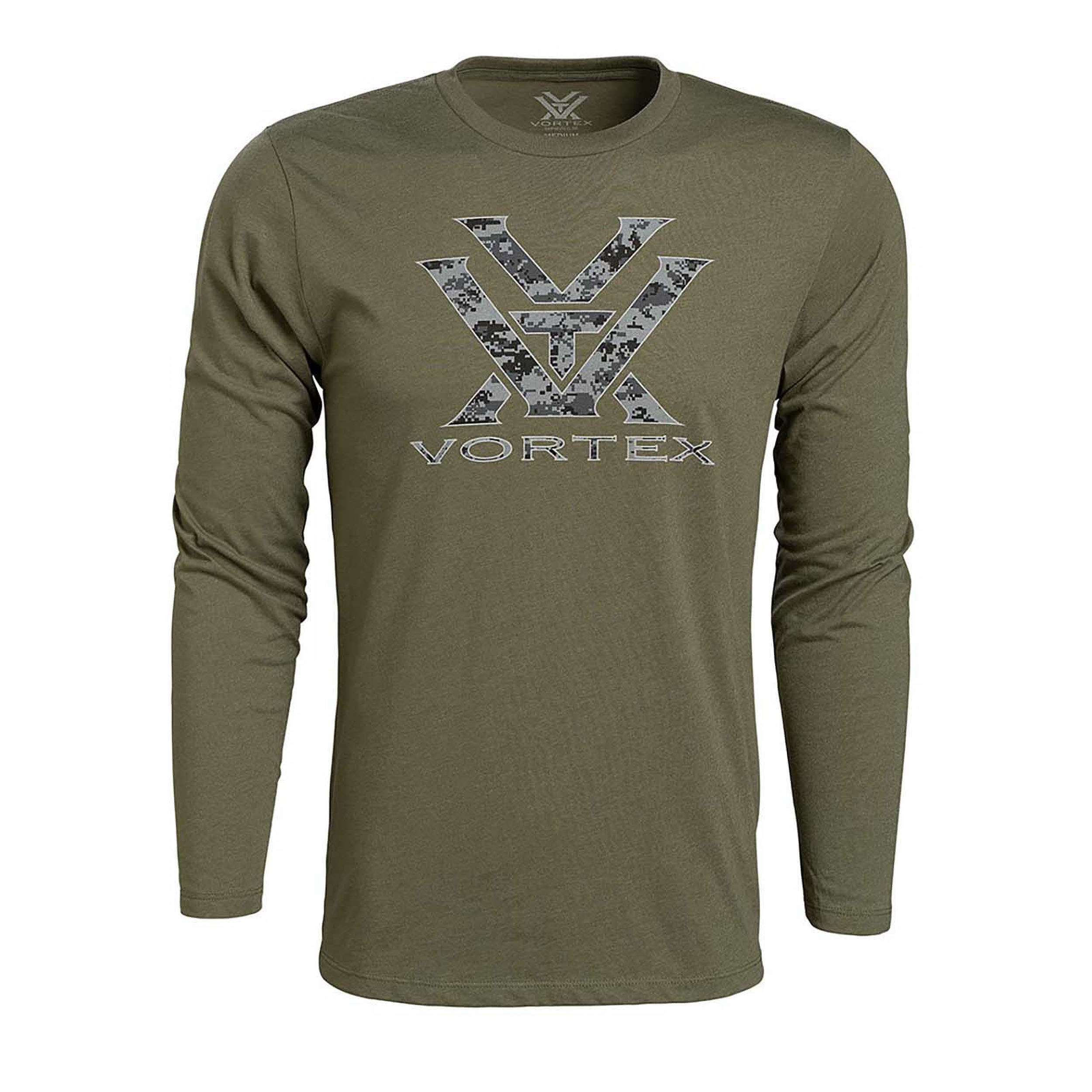 Koszulka męska Vortex Digi Camo Core Logo LS oliwkowa