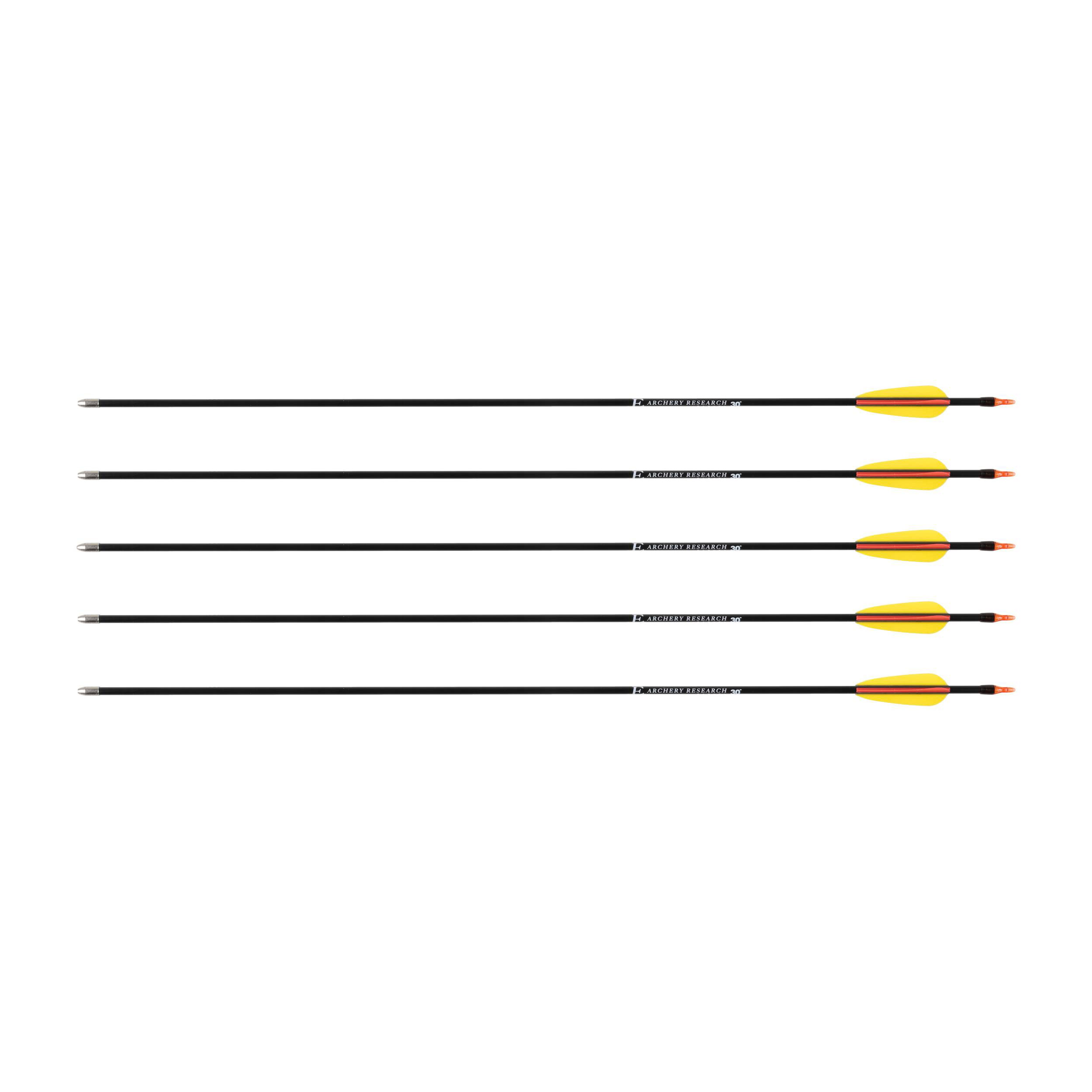 Strzała Poe Lang z włókna szklanego 30" grot tarczowy gładki czarna 5 sztuk