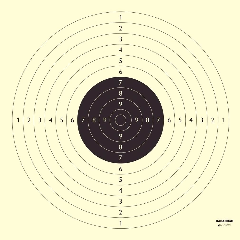 Tarcza strzelecka Olimpijka LUX - pakiet 50 szt. pistolet sportowy