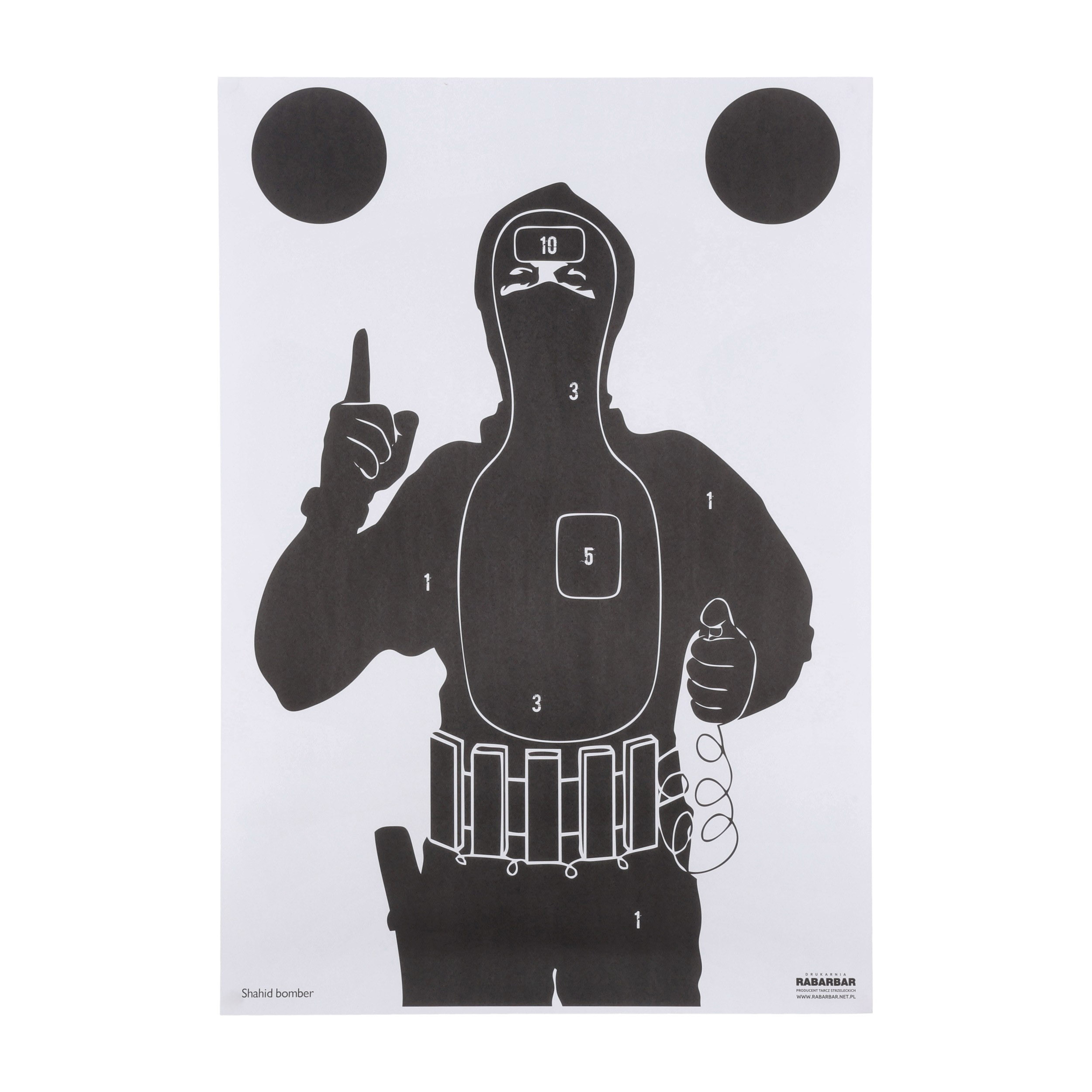 Tarcza strzelecka Bomber Shahid - pakiet 50 szt.