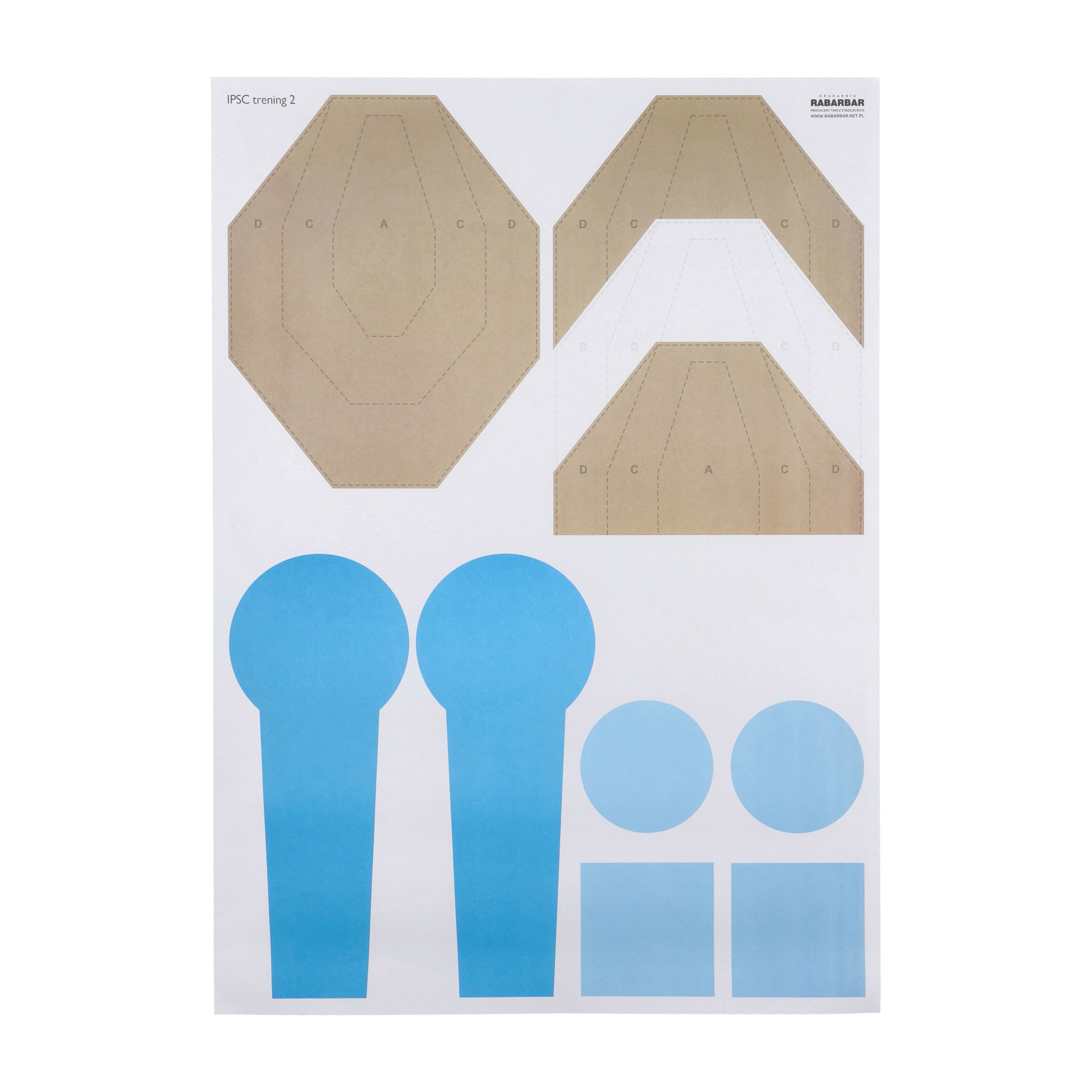 Tarcza strzelecka IPSC trening 2 - pakiet 50 szt.