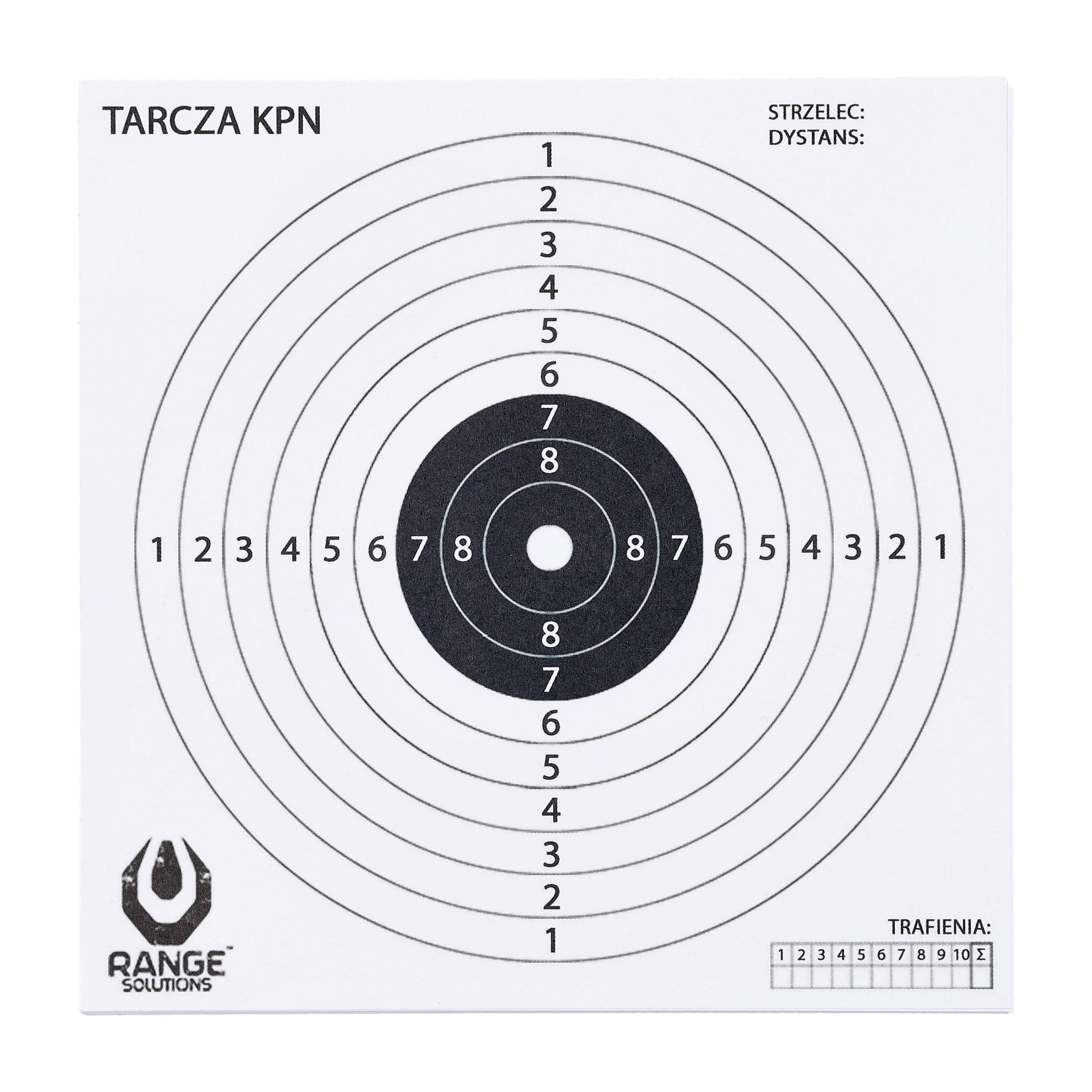 Tarcze Range Solutions KPN do wiatrówki 14x14cm 100szt