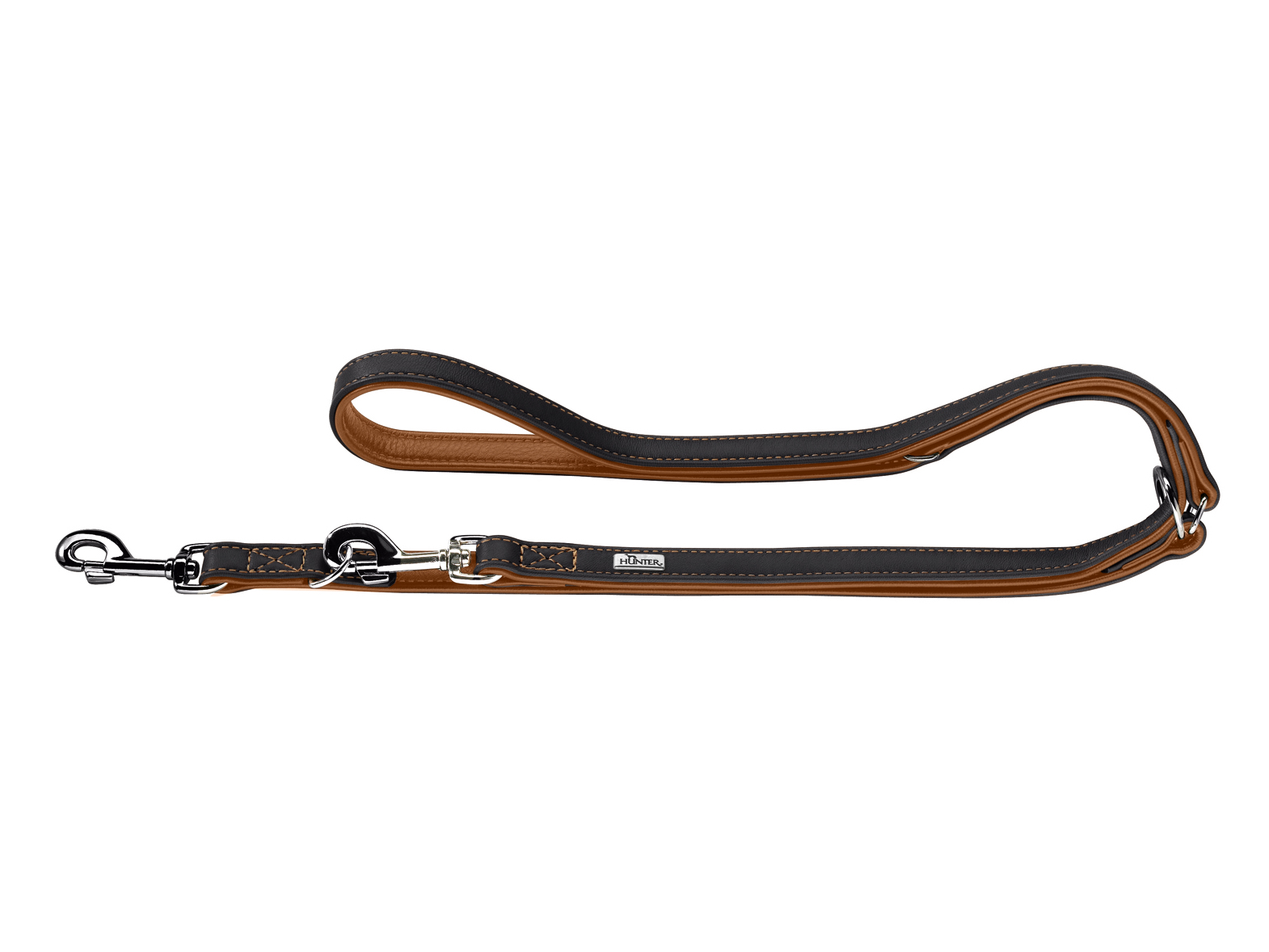 Smycz Canadian z łosia brązowo czarna