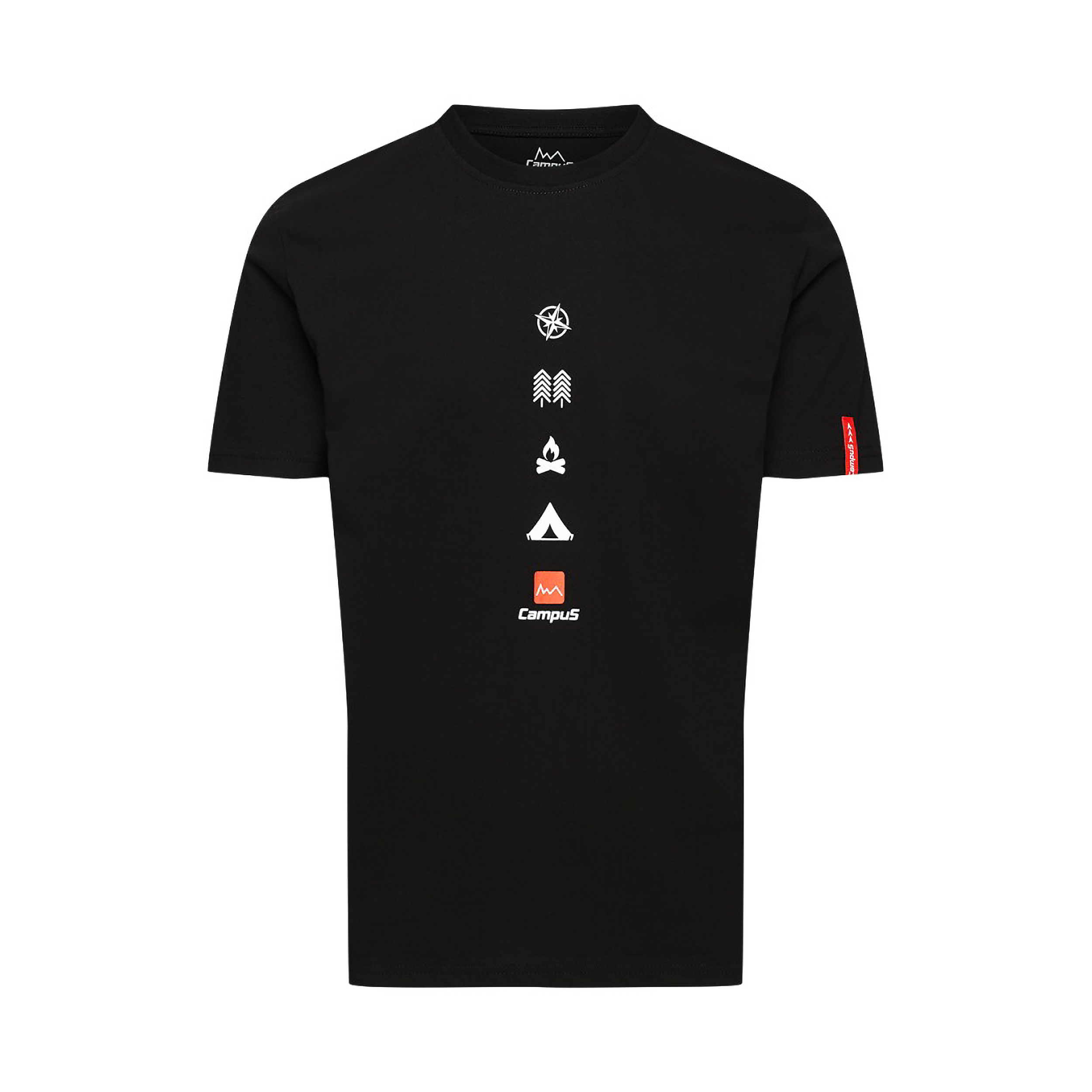 Koszulka męska Campus Aerin, czarna