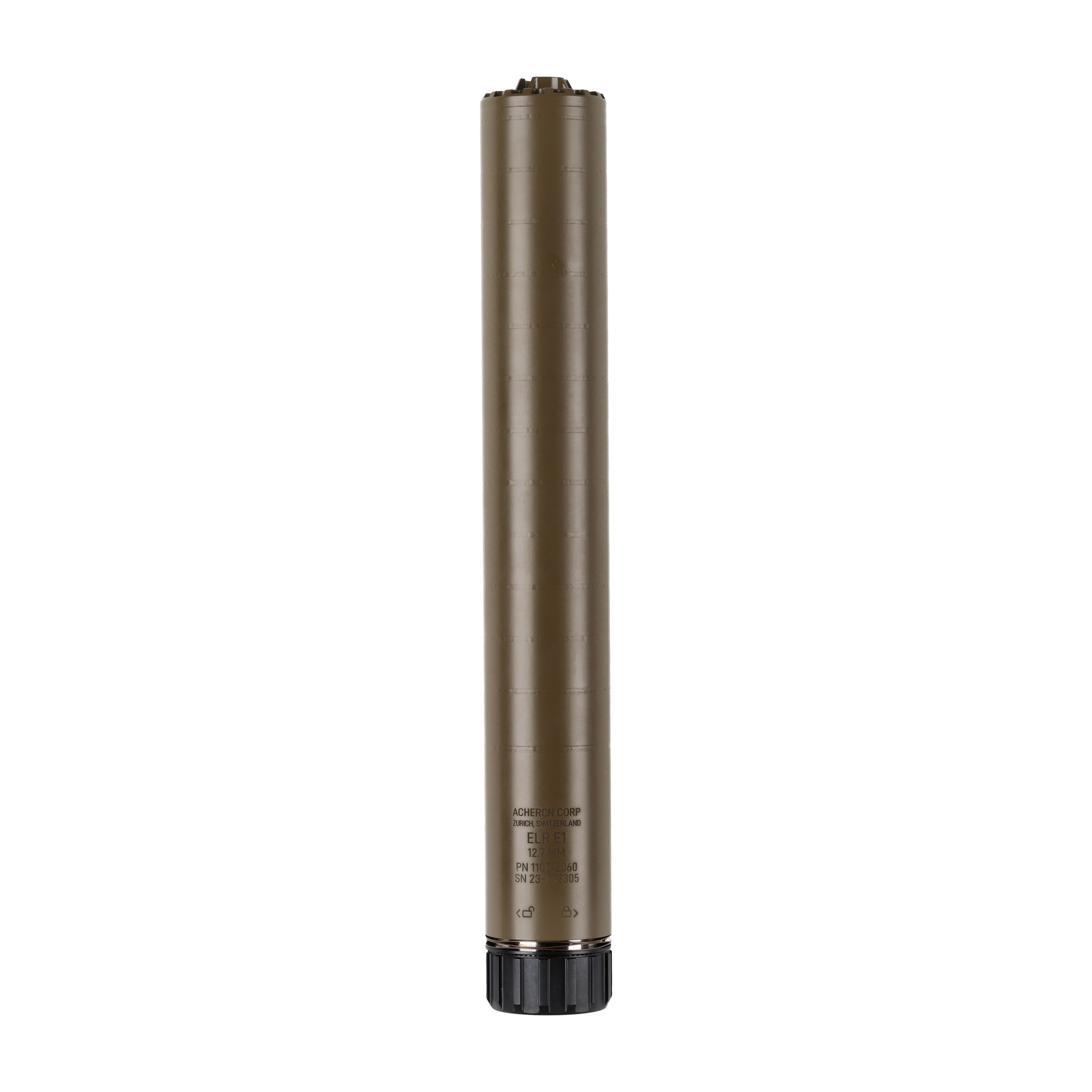 Tłumik do broni Acheron ELR E1 HexaLug XL 12,7 mm FDE