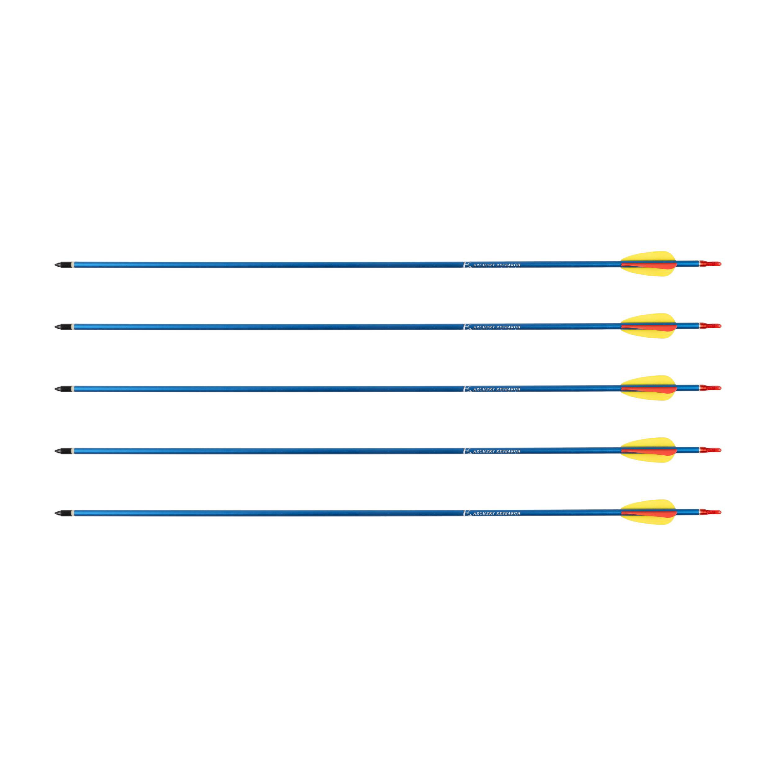 Strzała Poe Lang aluminiowa 30" grot tarczowy ostry niebieska 5 sztuk