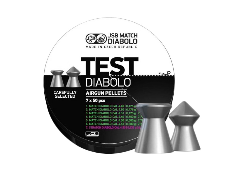 Śrut diabolo JSB Tester Pistol 4,49-4,51 mm 350 szt. 0,475-0,535 g