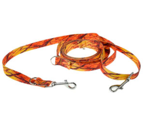 Smycz przepinana regulowana dla psa 4wild pomarańczowy kamuflaż