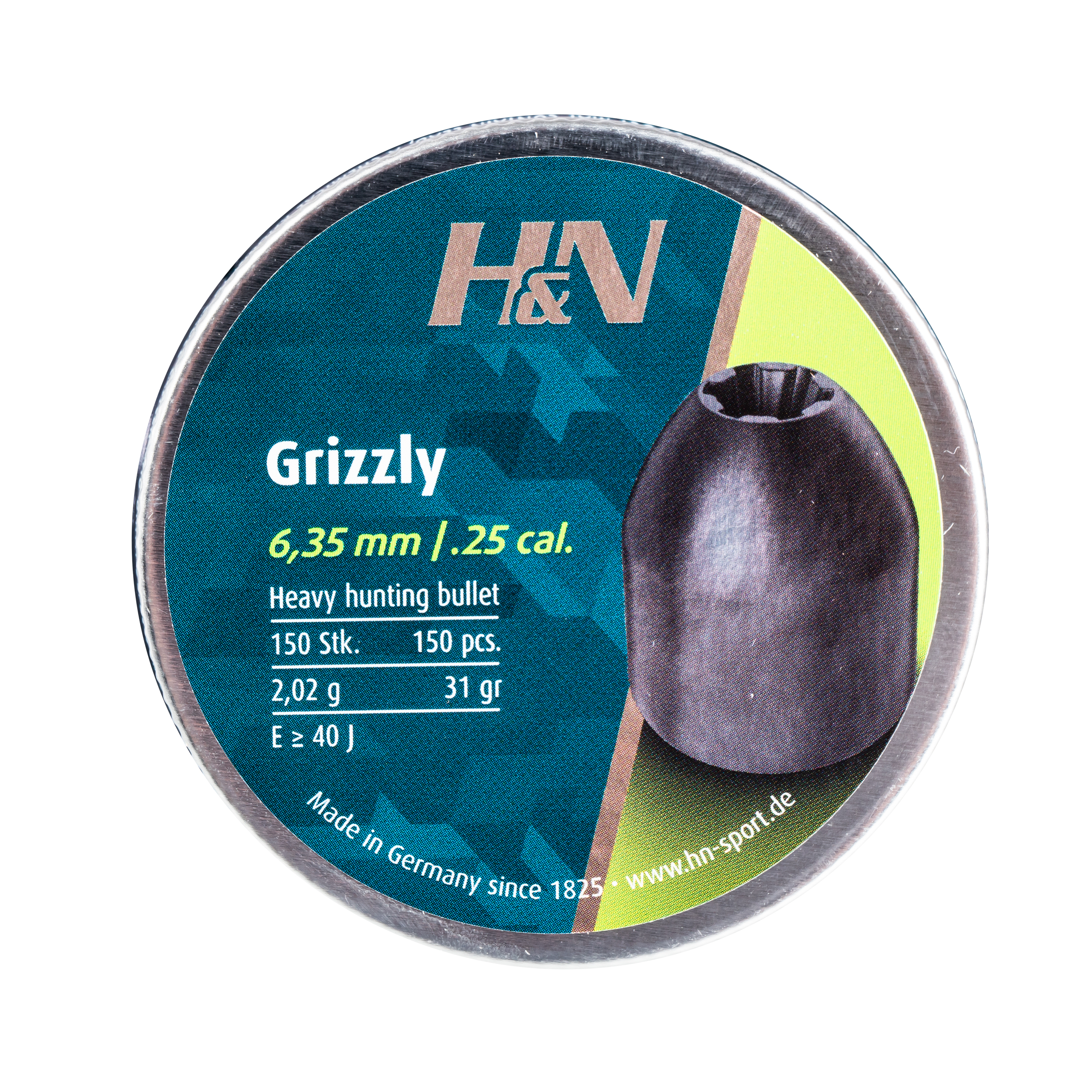 Śrut diabolo H&N Grizzly 6,35 mm 150 szt.