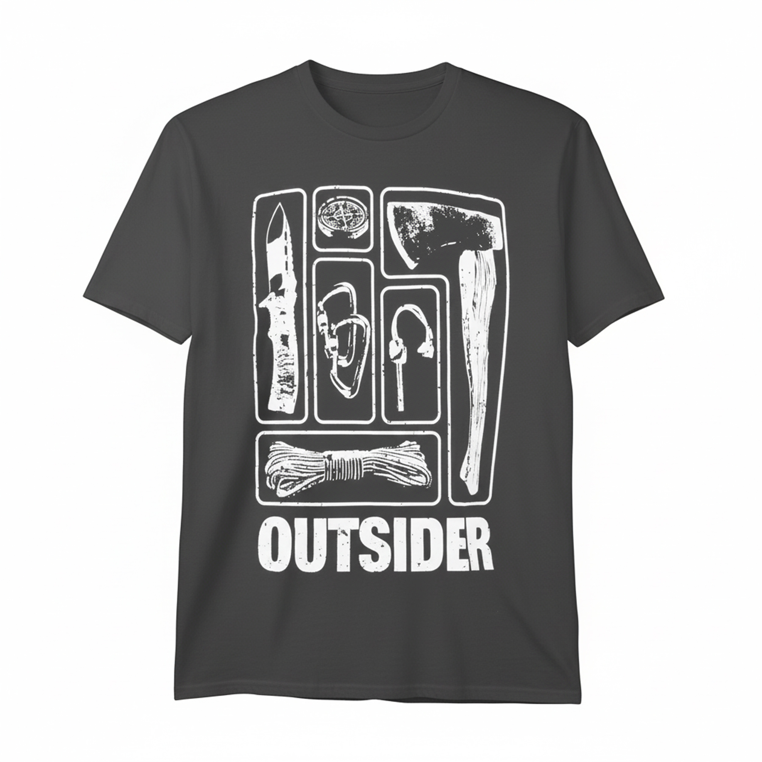 Koszulka męska TigerWood Outsider ciemnoszara