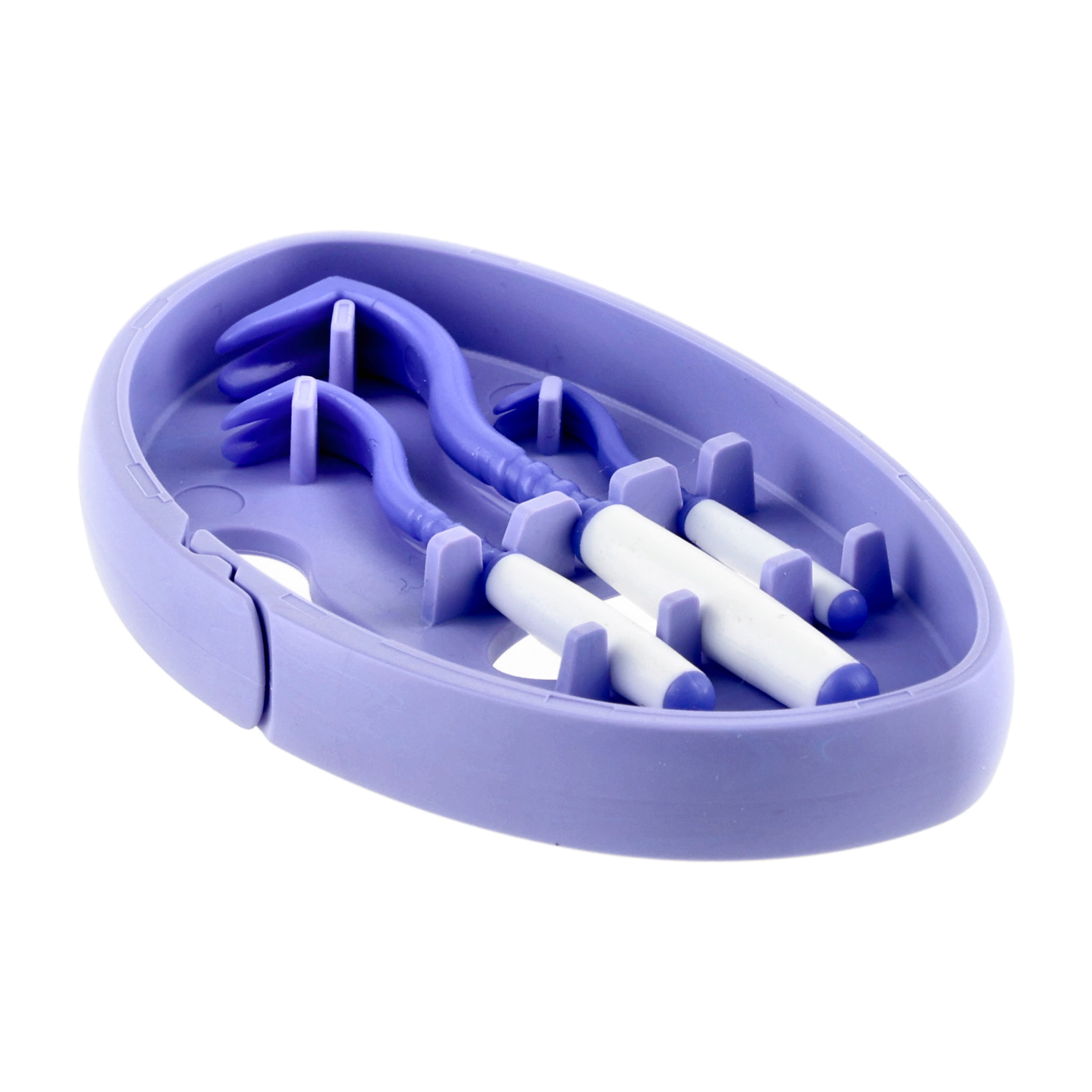 Kleszczołapki przyrząd do usuwania kleszczy Tick Twister® Clipbox Trio z brelokiem, fioletowe 3 szt.