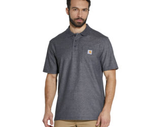 Koszulka Carhartt Polo Midweight Pocket - carbon heather