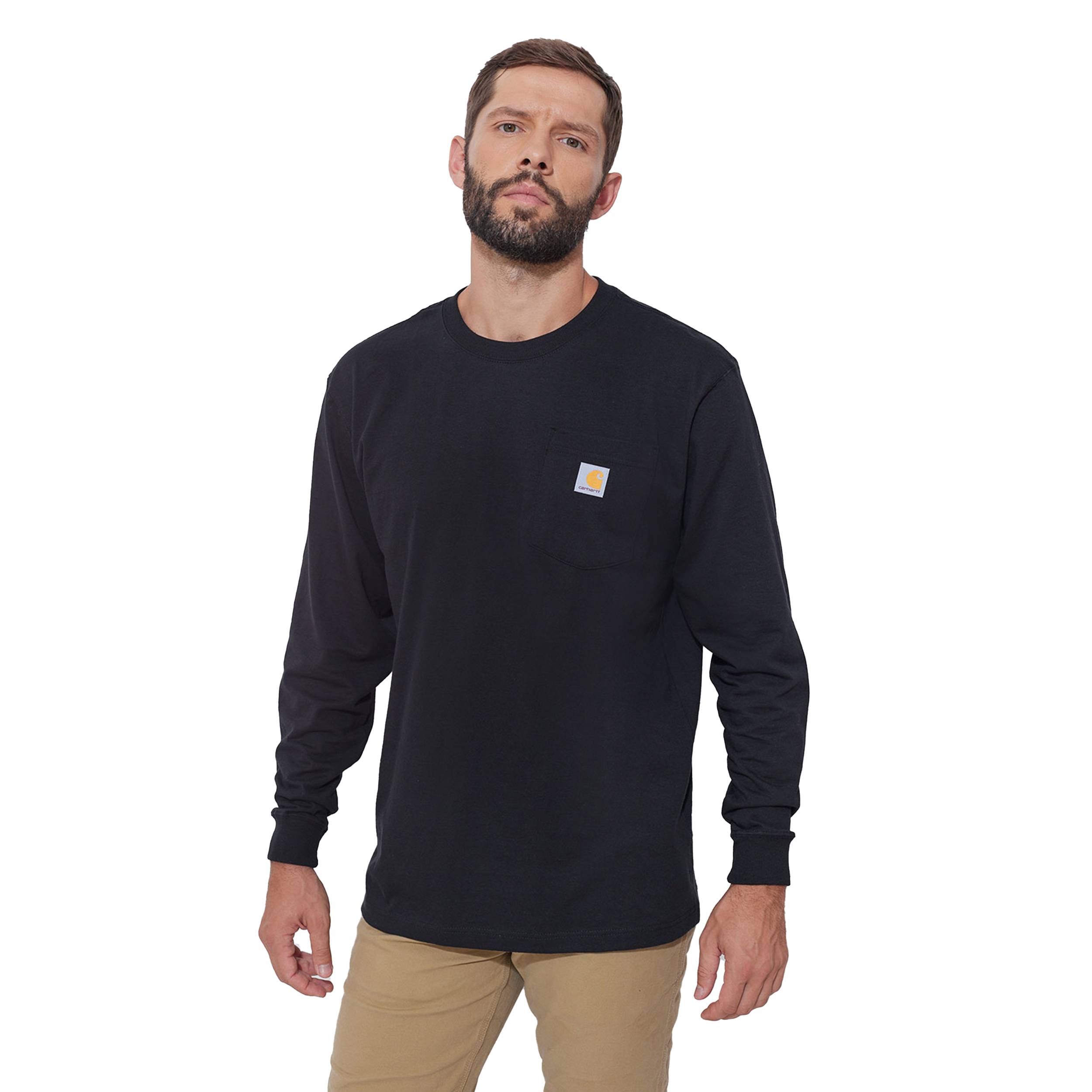 Koszulka Carhartt Workwear Pocket Long Sleeve - black