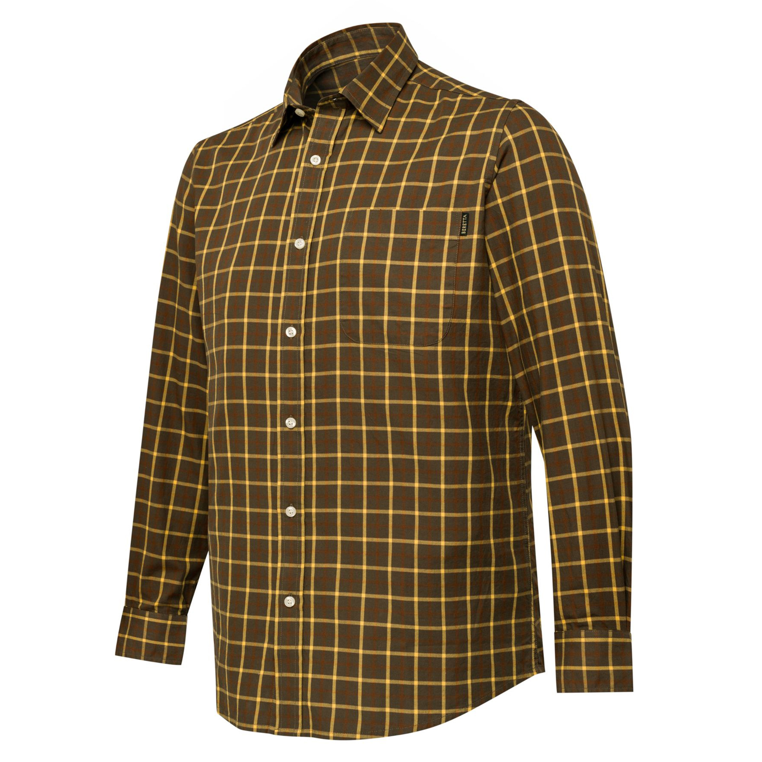 Koszula męska Beretta Bryggen Shirt Brown & Yellow Check