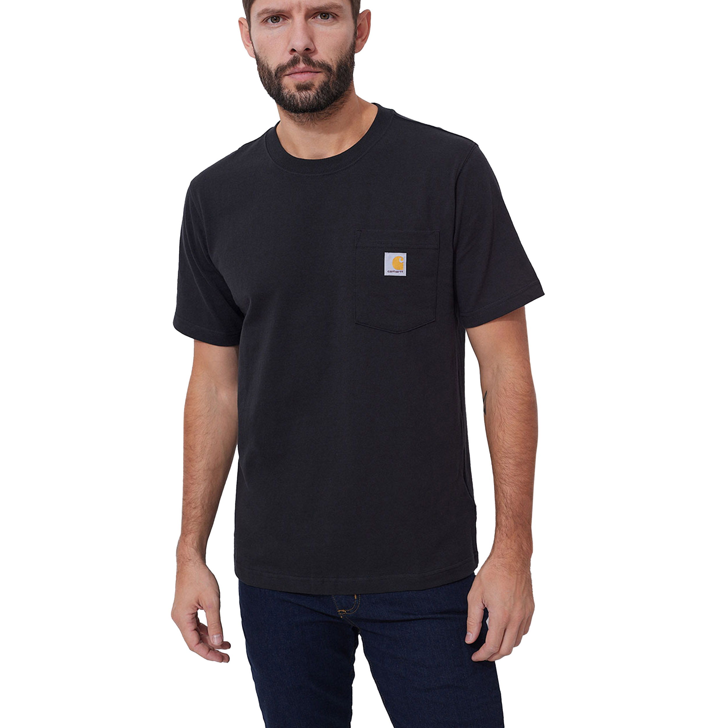 Koszulka Carhartt K87 Pocket - black
