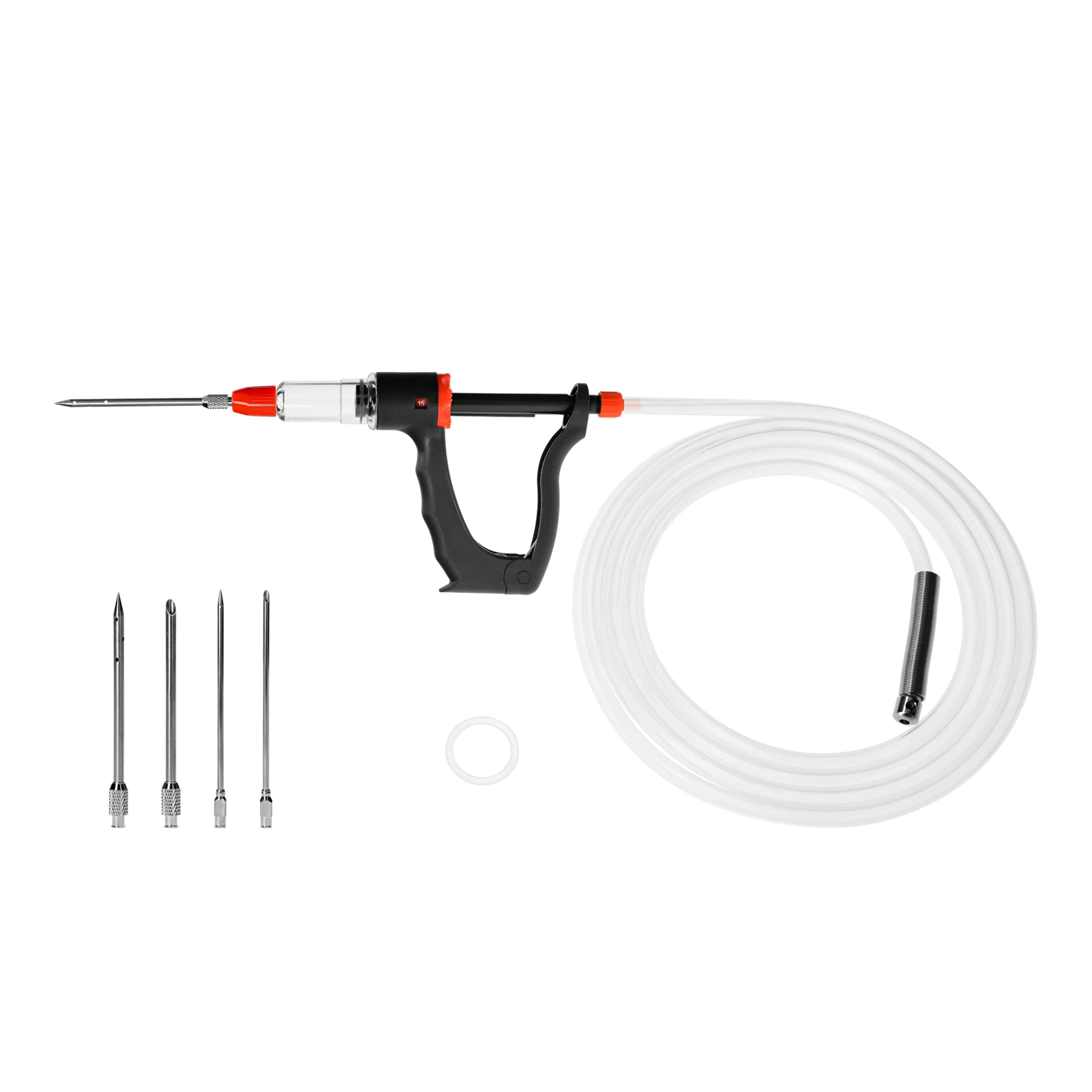 Nastrzykiwarka półautomatyczna Browin z zestawem igieł i wężykiem