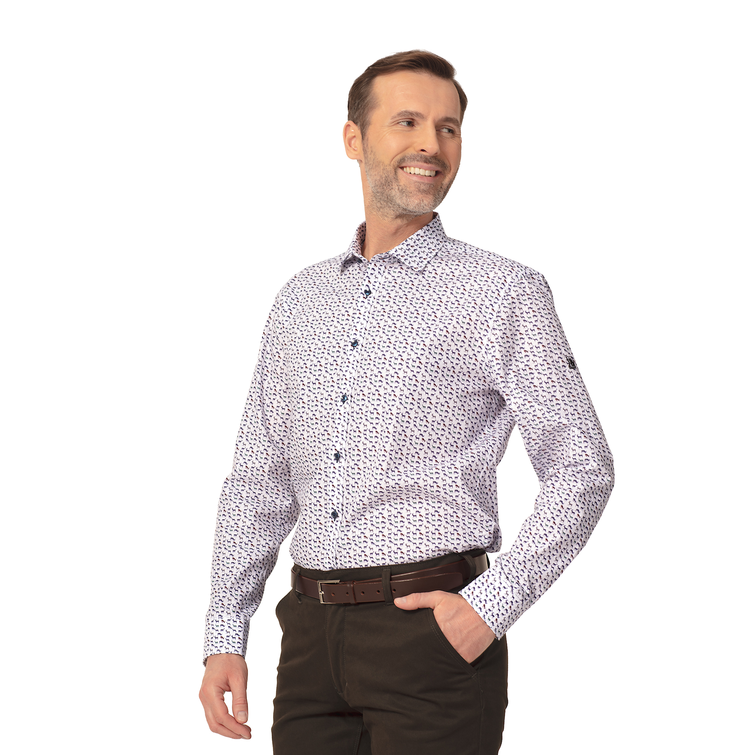 Koszula męska bawełniana Tagart Animal slim