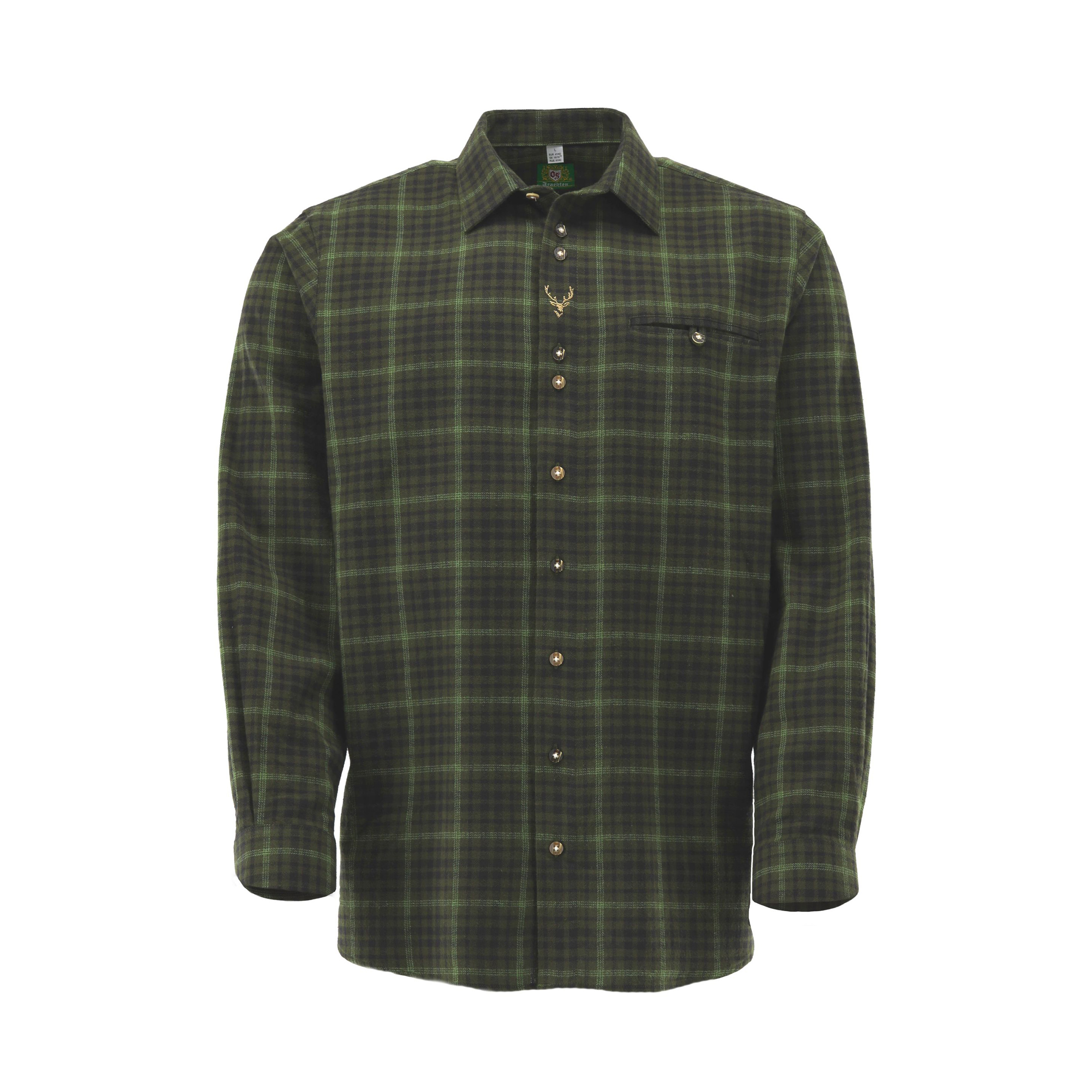 Koszula flanelowa OS-Trachten - oliwkowy